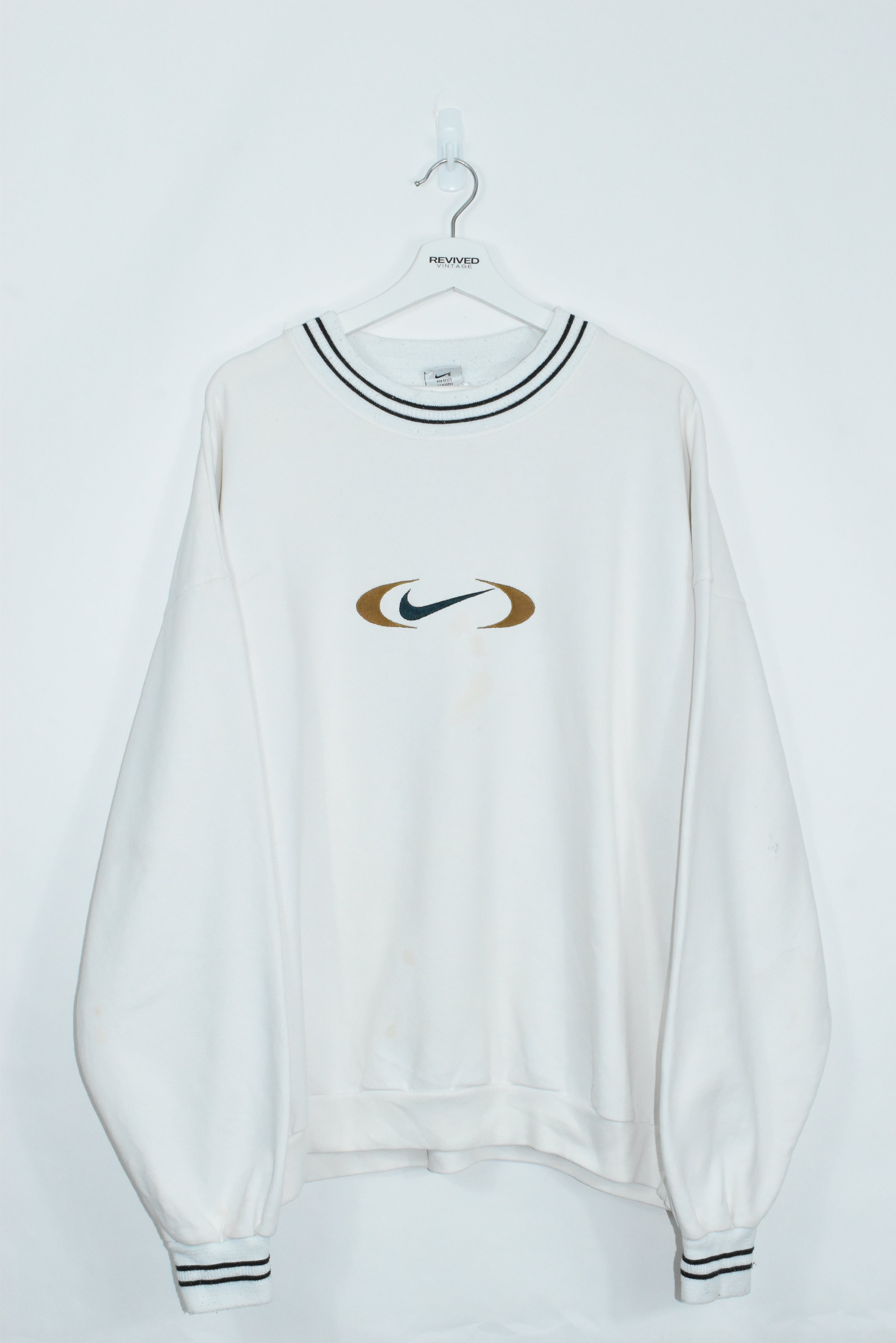VINTAGE NIKE RARE EMBRODERY CENTRE SWOOSH SWEATSHIRT XXL