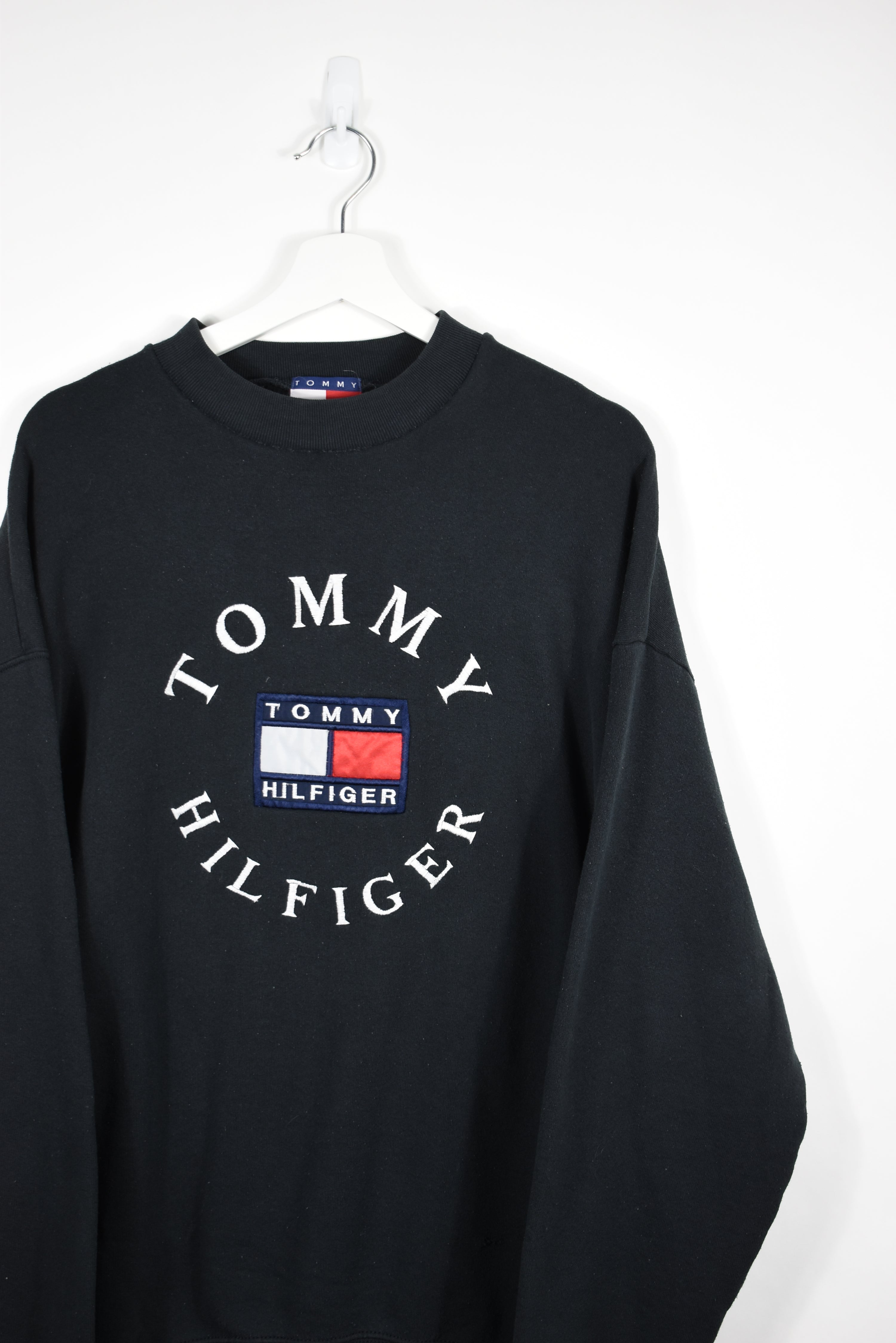 Vintage Tommy Hilfiger Embroidery Logo Sweatshirt XLARGE