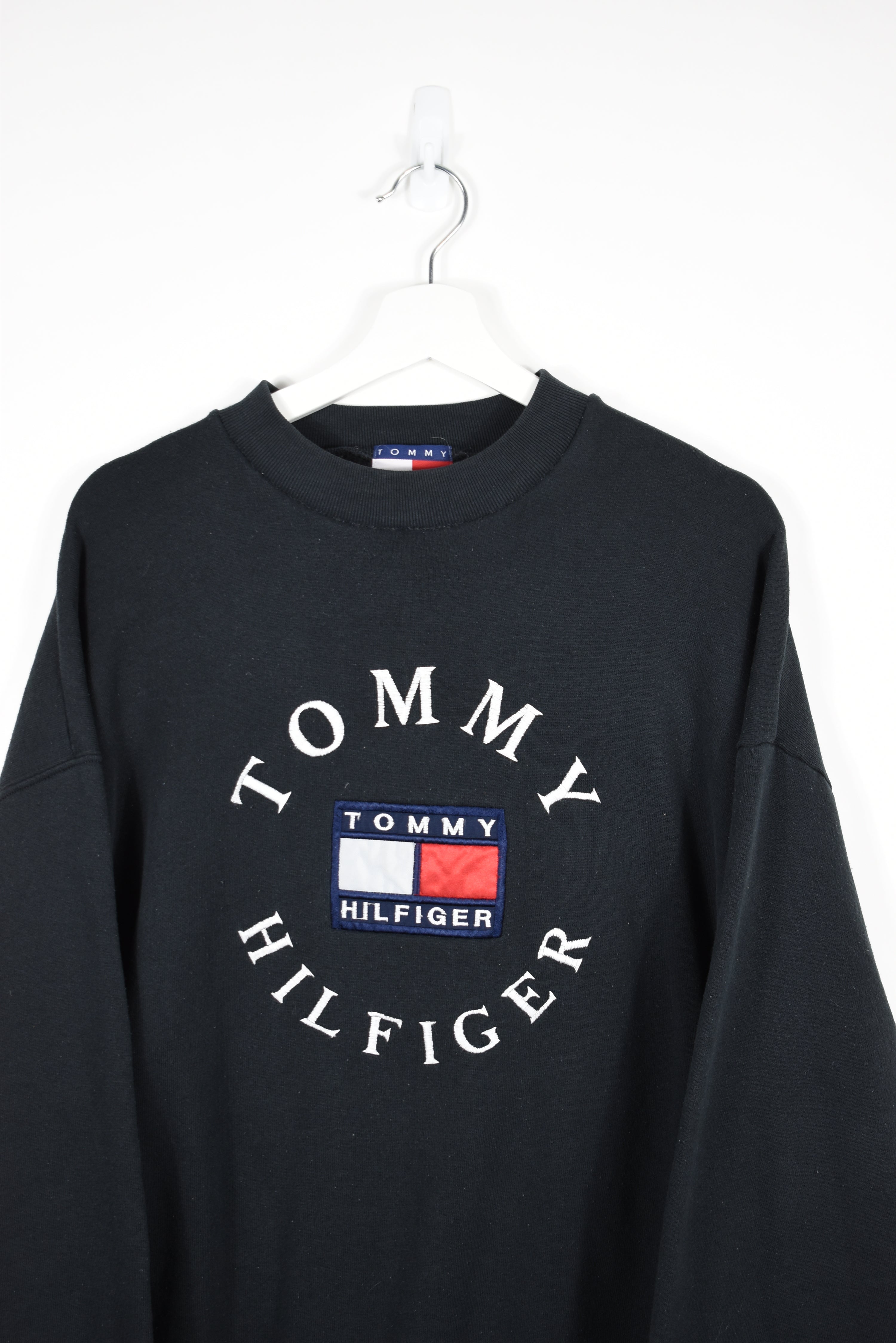 Vintage Tommy Hilfiger Embroidery Logo Sweatshirt XLARGE