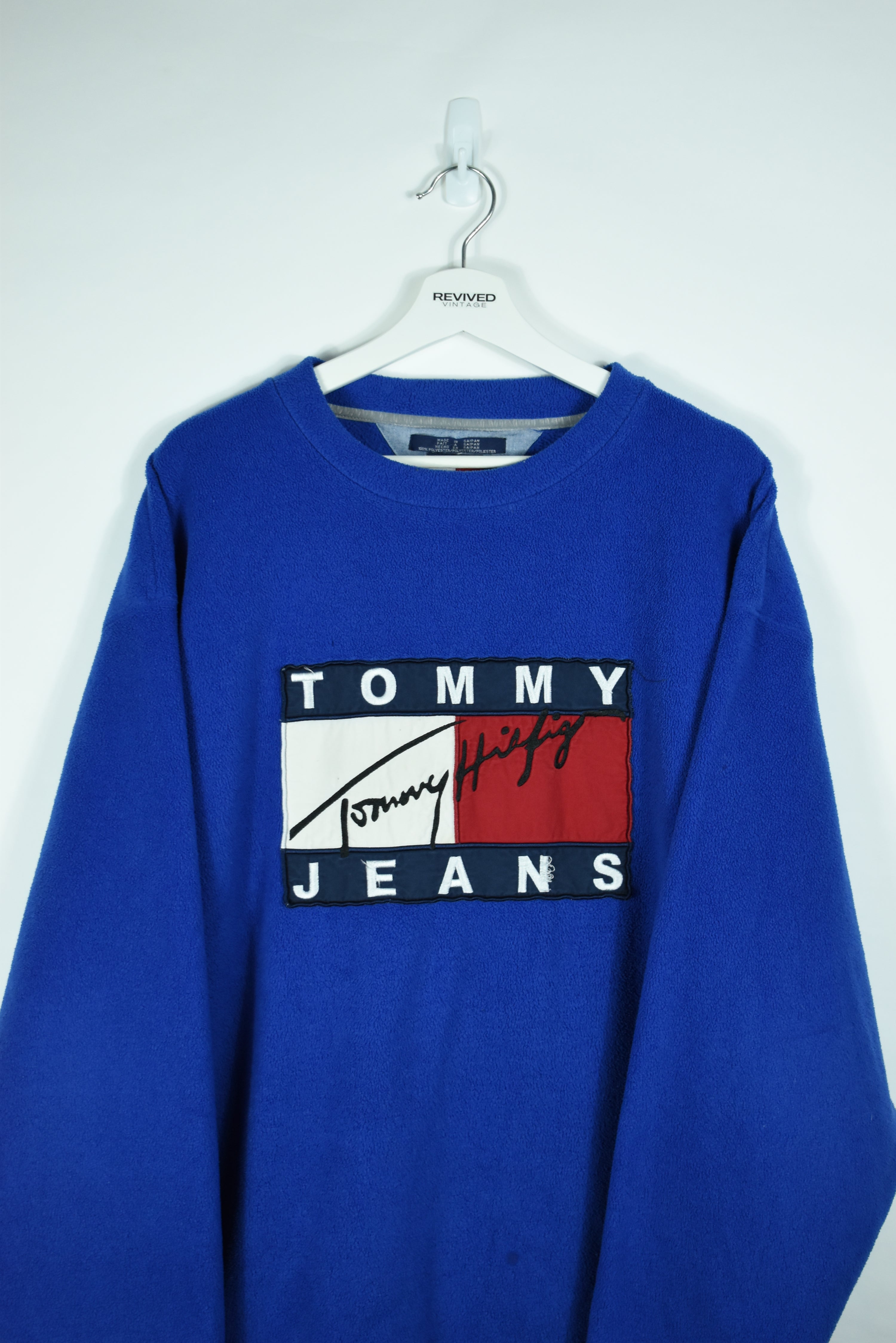 VINTAGE TOMMY HILFIGER EMBROIDERY FLAG SWEATSHIRT XLARGE