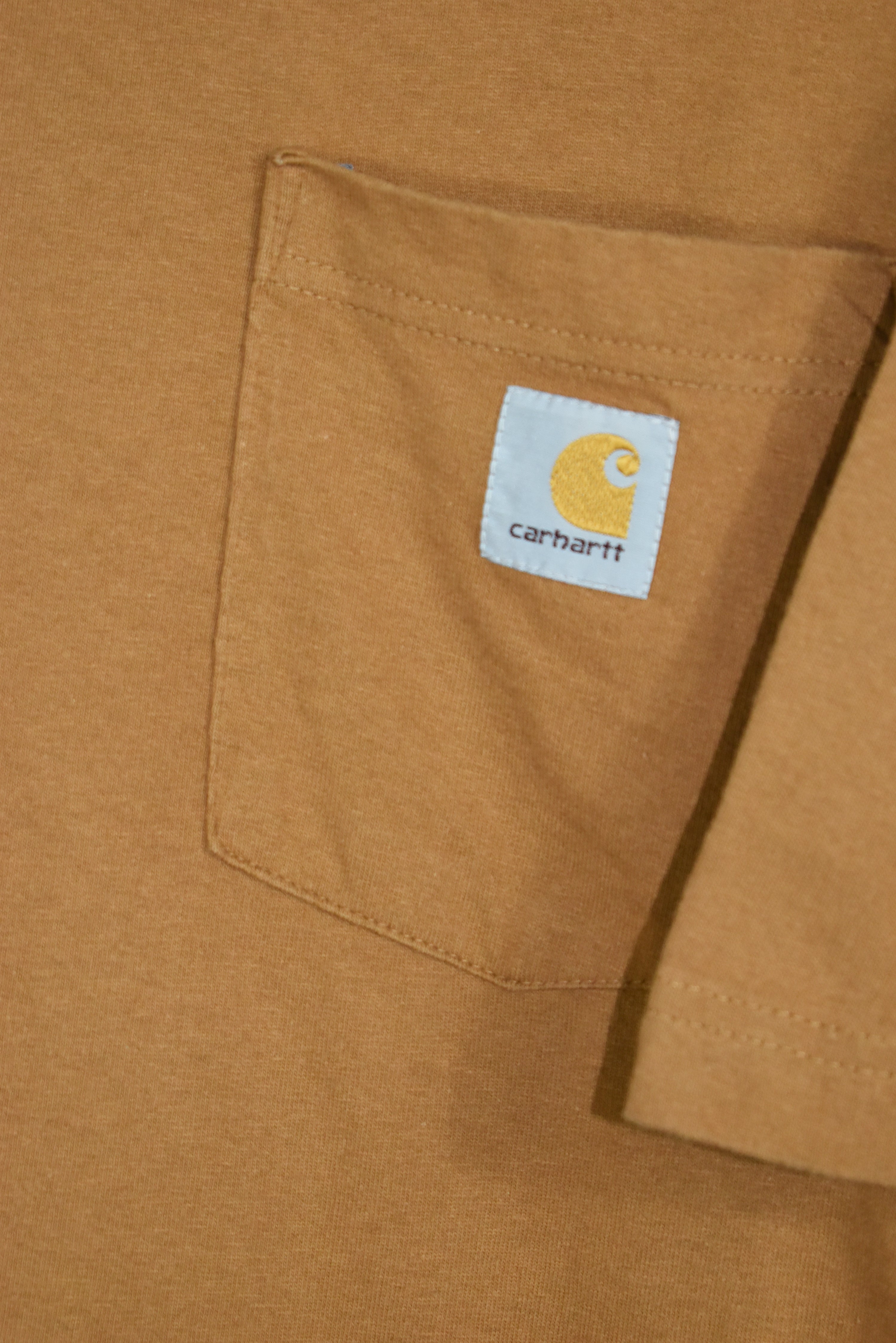 Vintage Carhartt Brown Embroidery T Shirt Medium