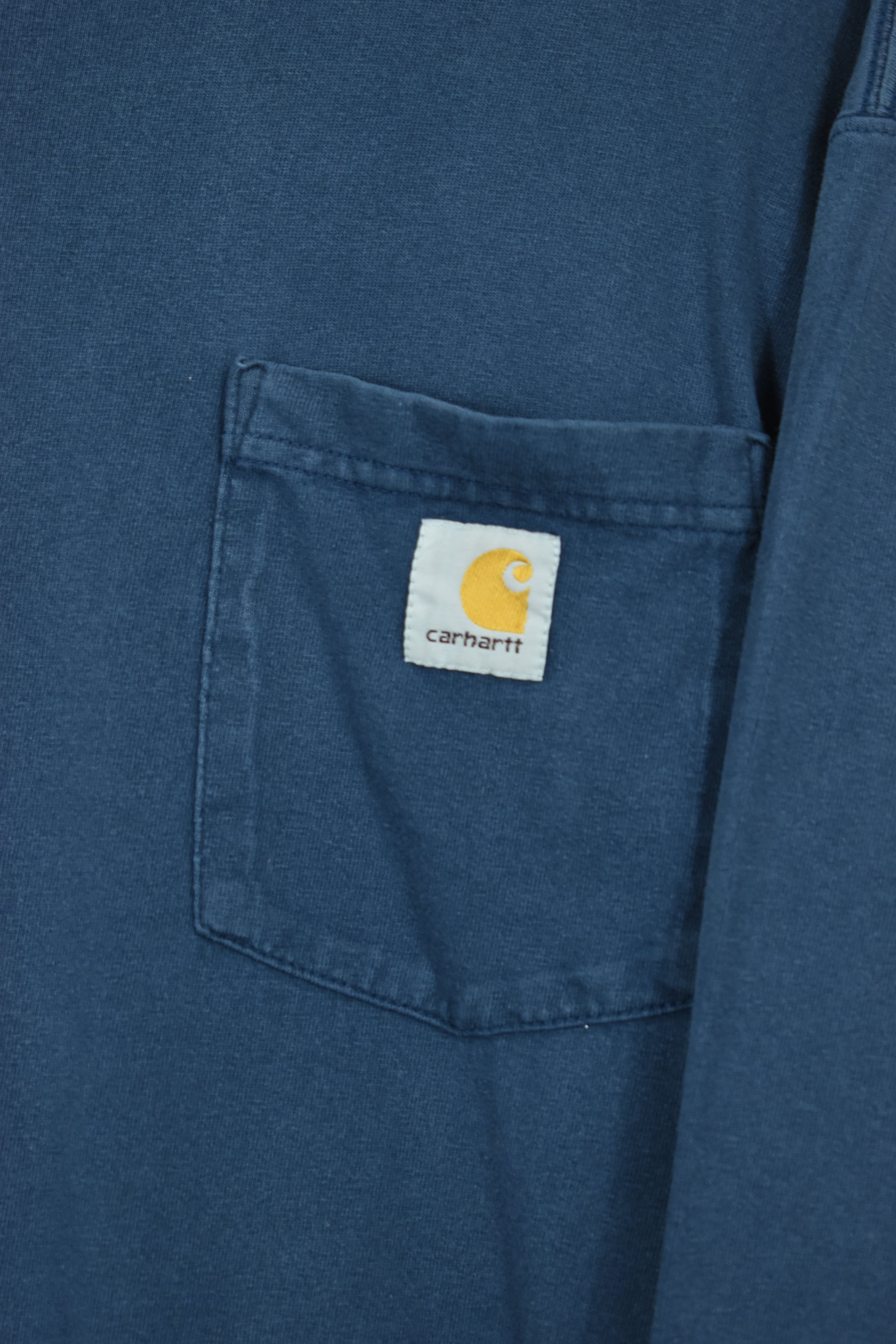 Vintage Carhartt Logo Long Sleeve Pocket T Shirt Medium