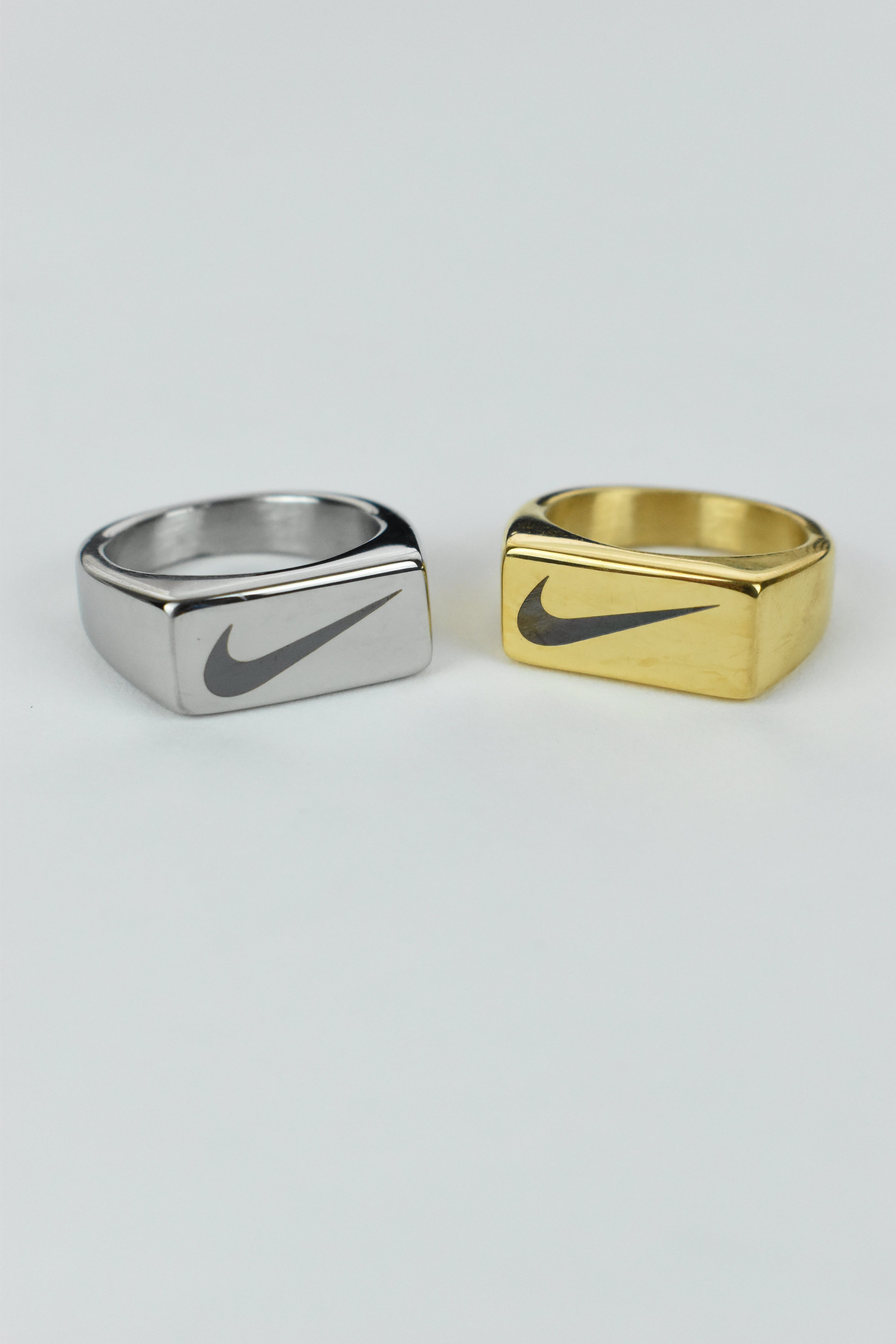New Nike Swoosh Ring Bootleg Silver/Gold