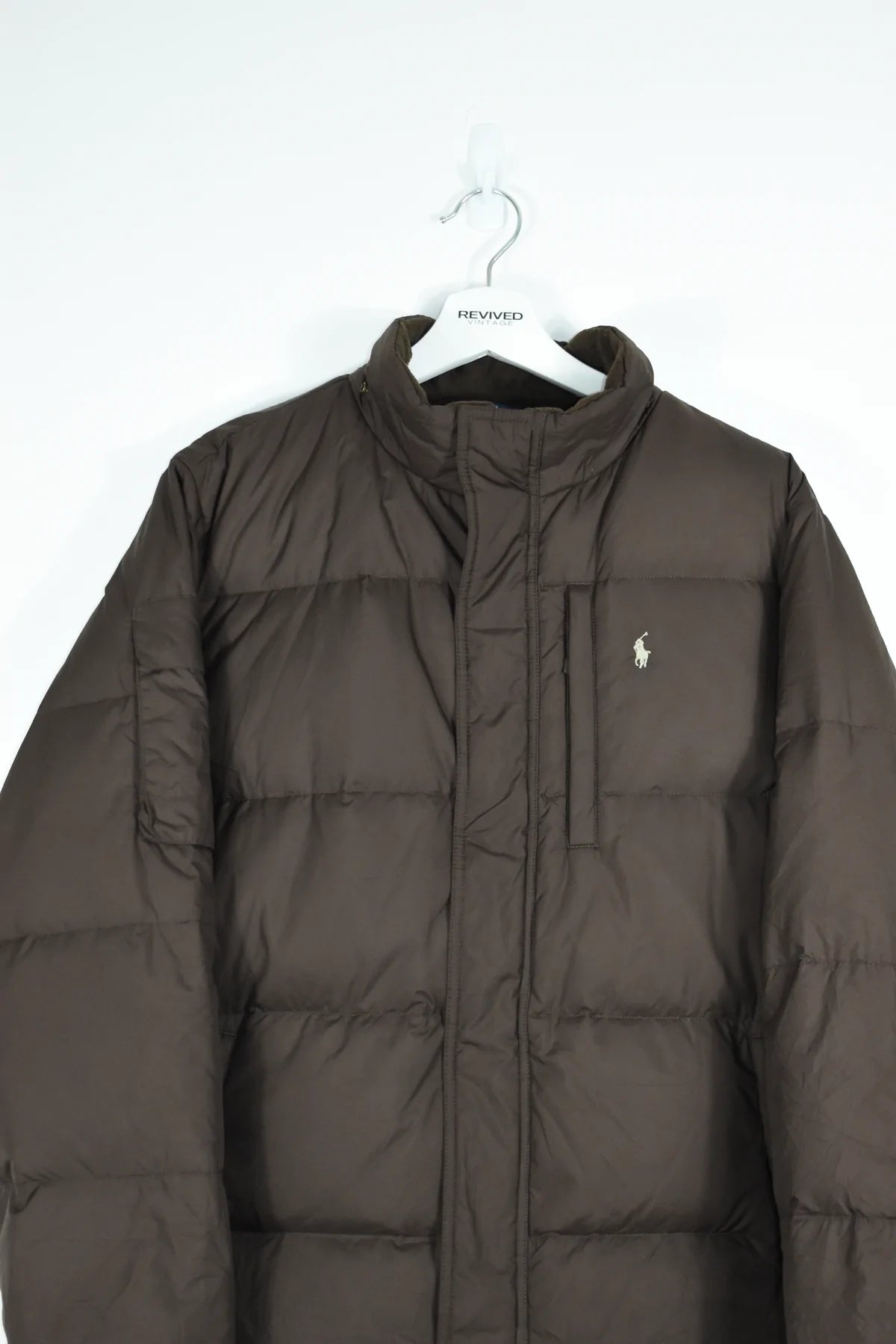 VINTAGE RALPH LAUREN PUFFER BROWN WOMENS LARGE