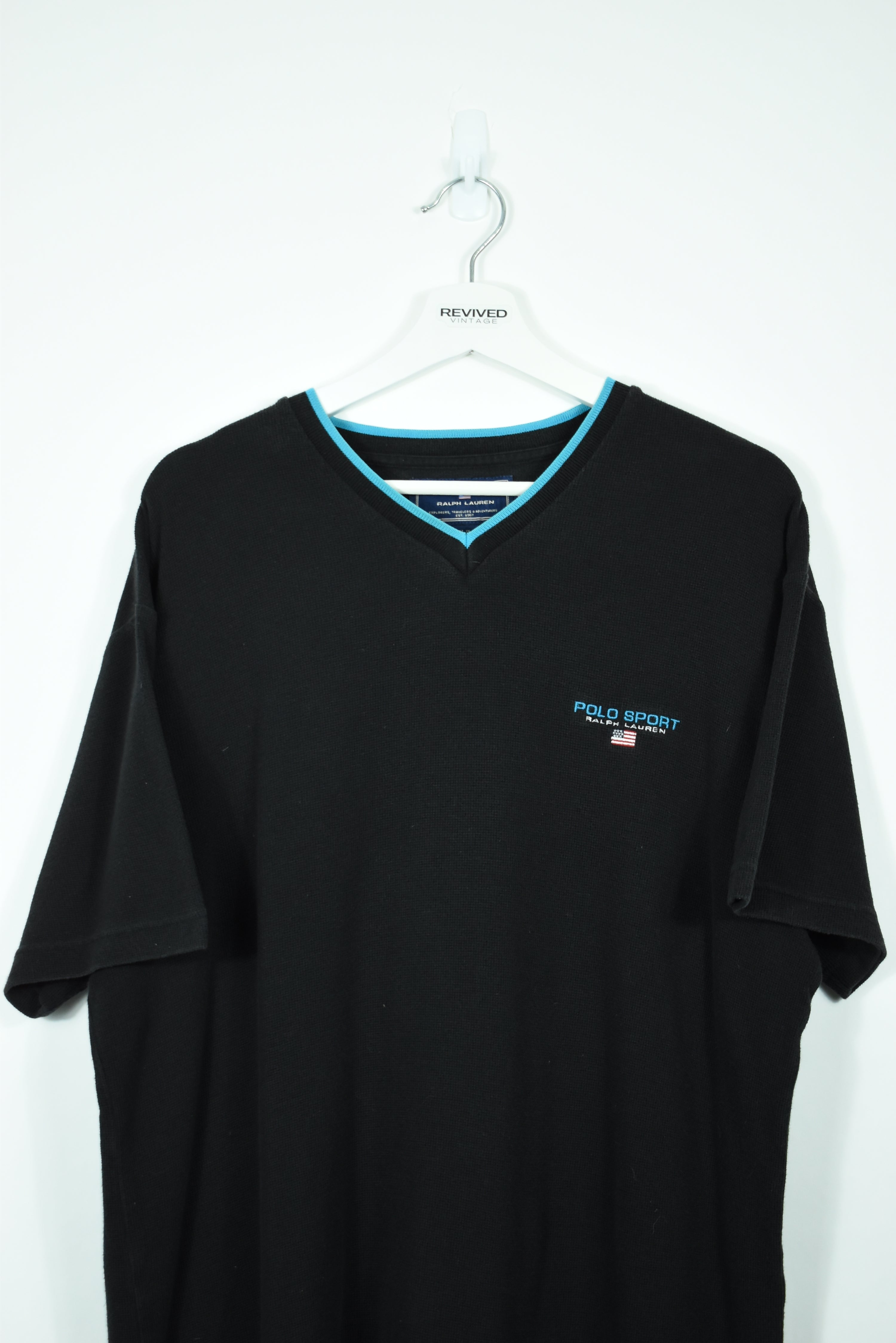 VINTAGE POLO SPORT EMBROIDERY T SHIRT LARGE