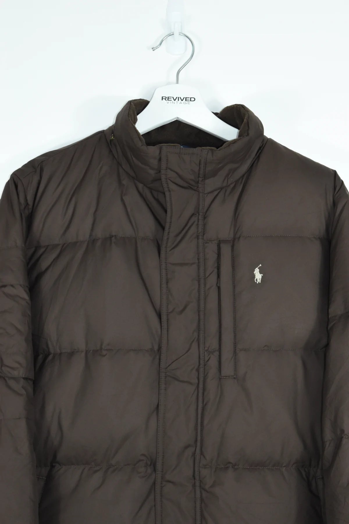 VINTAGE RALPH LAUREN PUFFER BROWN WOMENS LARGE
