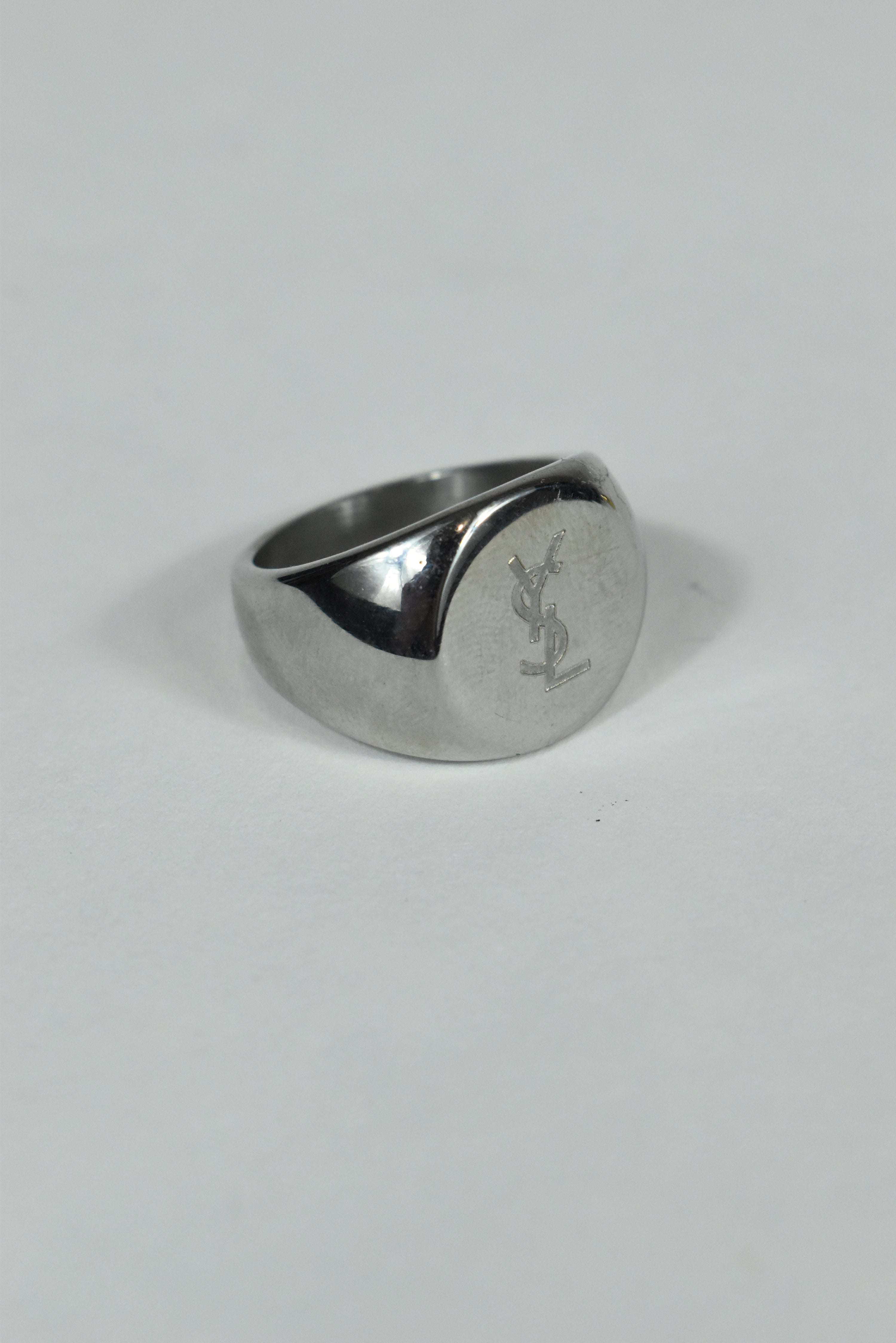 New Unisex YSL Bootleg Ring Silver