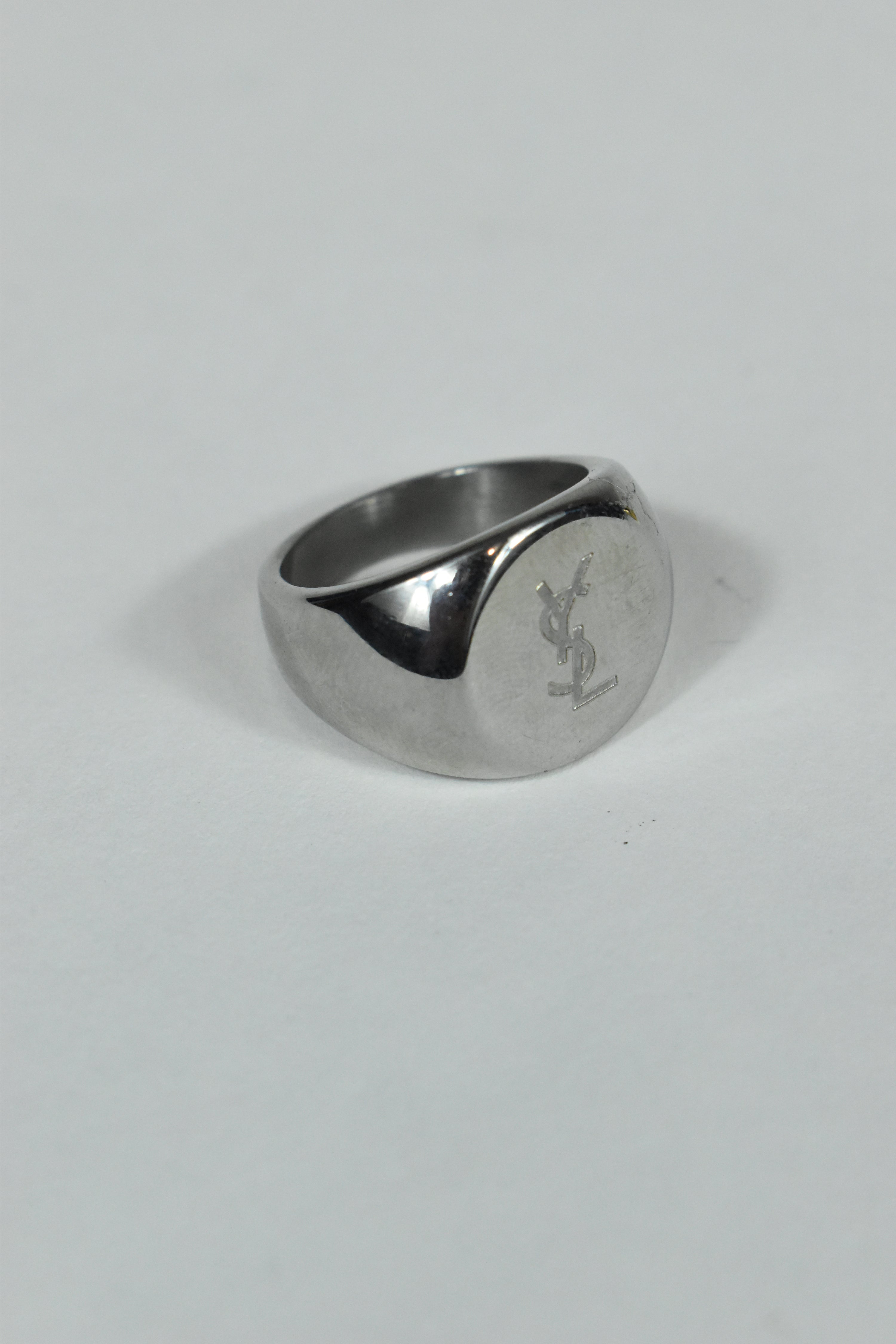 New Unisex YSL Bootleg Ring Silver