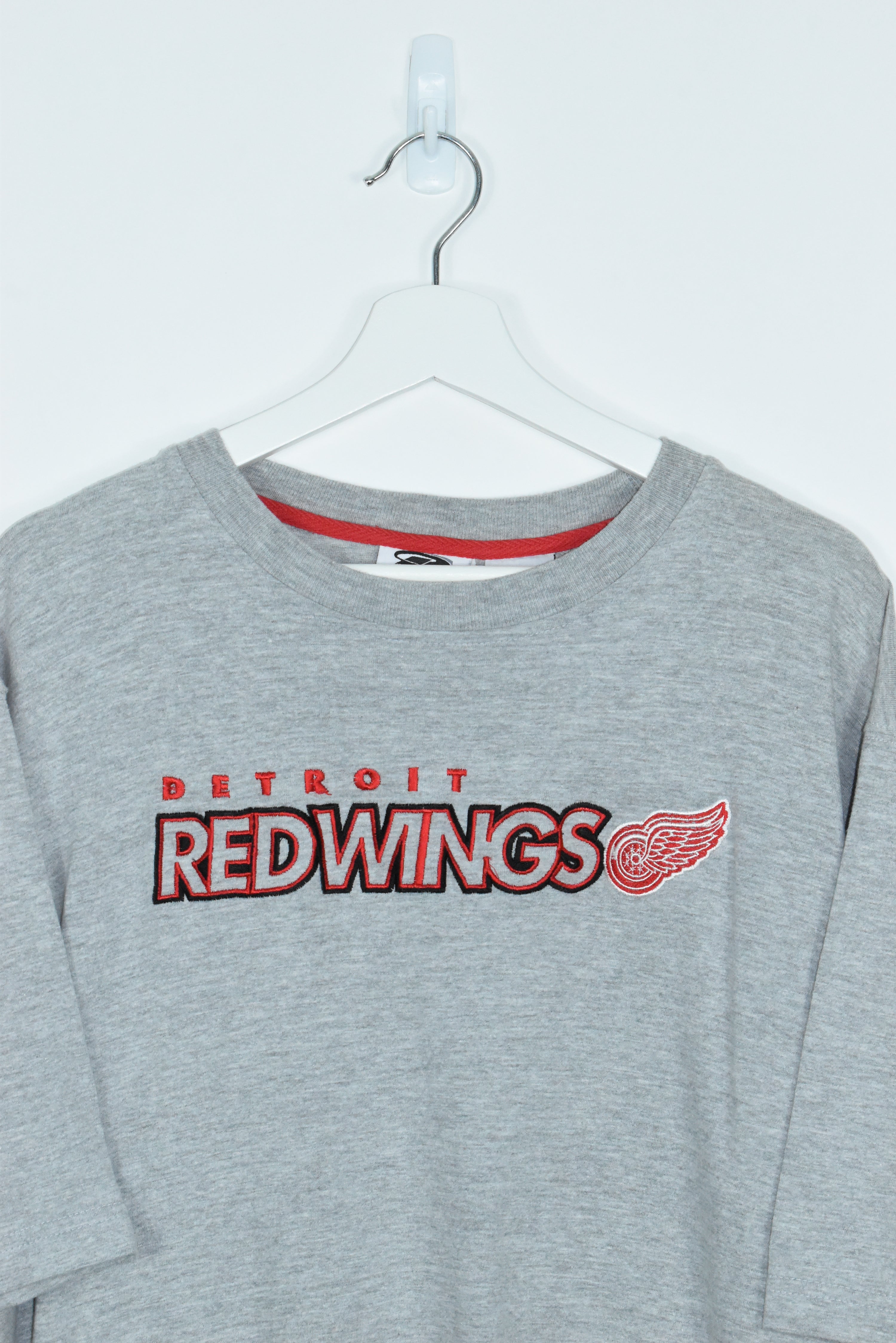 Vintage Detroit Red Wings Embroidery T Shirt Large
