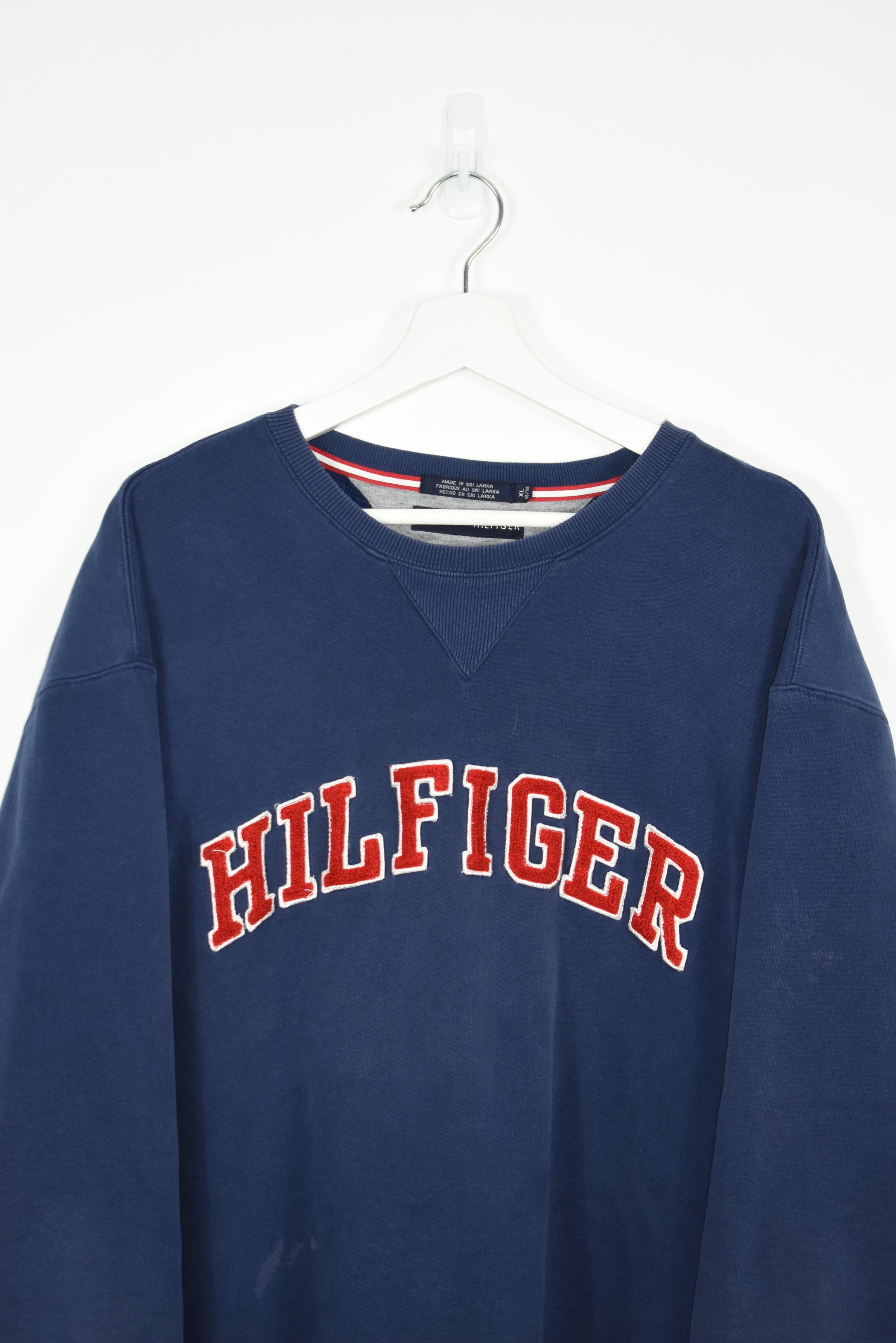 Vintage Tommy Hilfiger 3D Embroidery Sweatshirt XLARGE