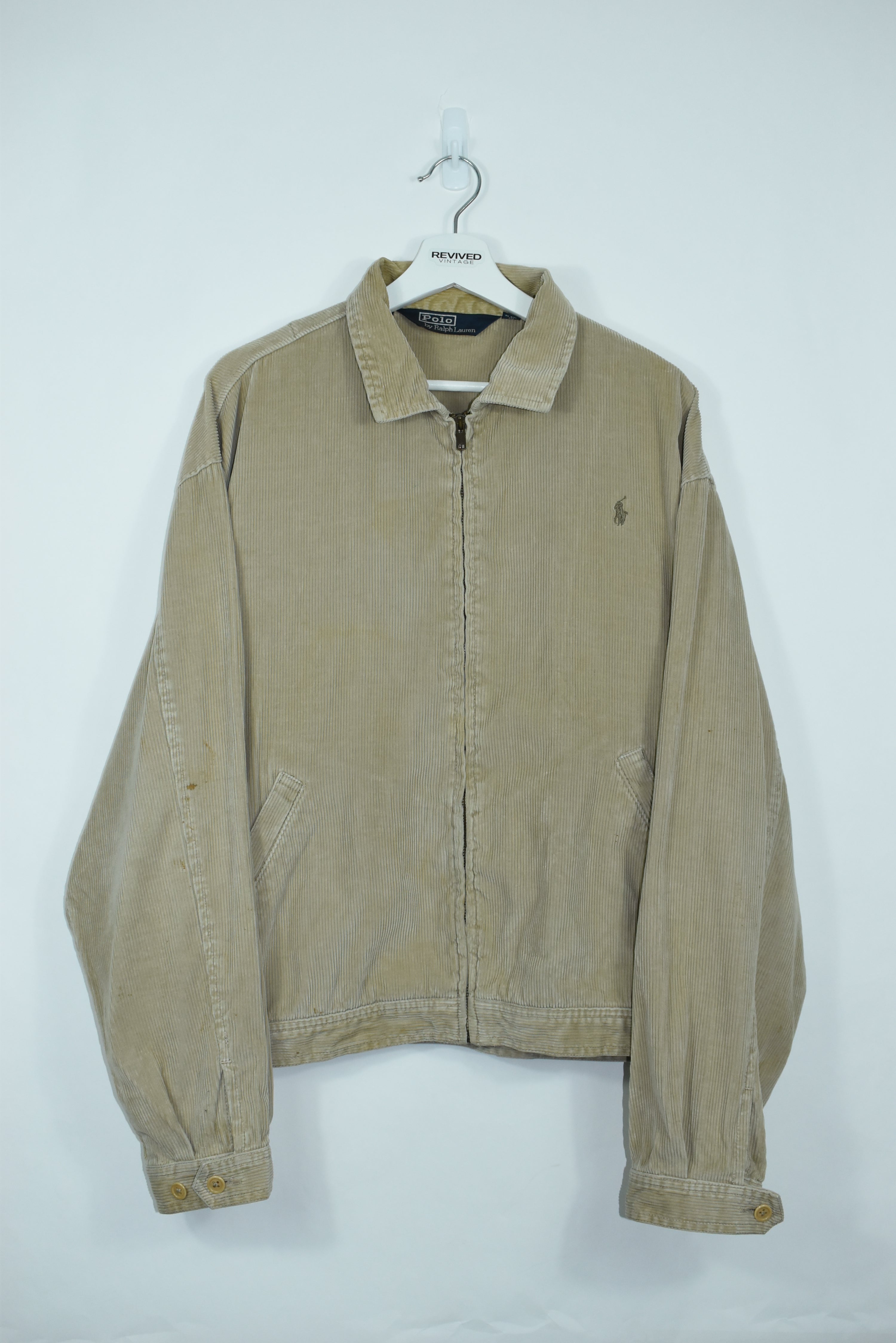 VINTAGE RALPH LAUREN BEIGE CORDUROY JACKET LARGE