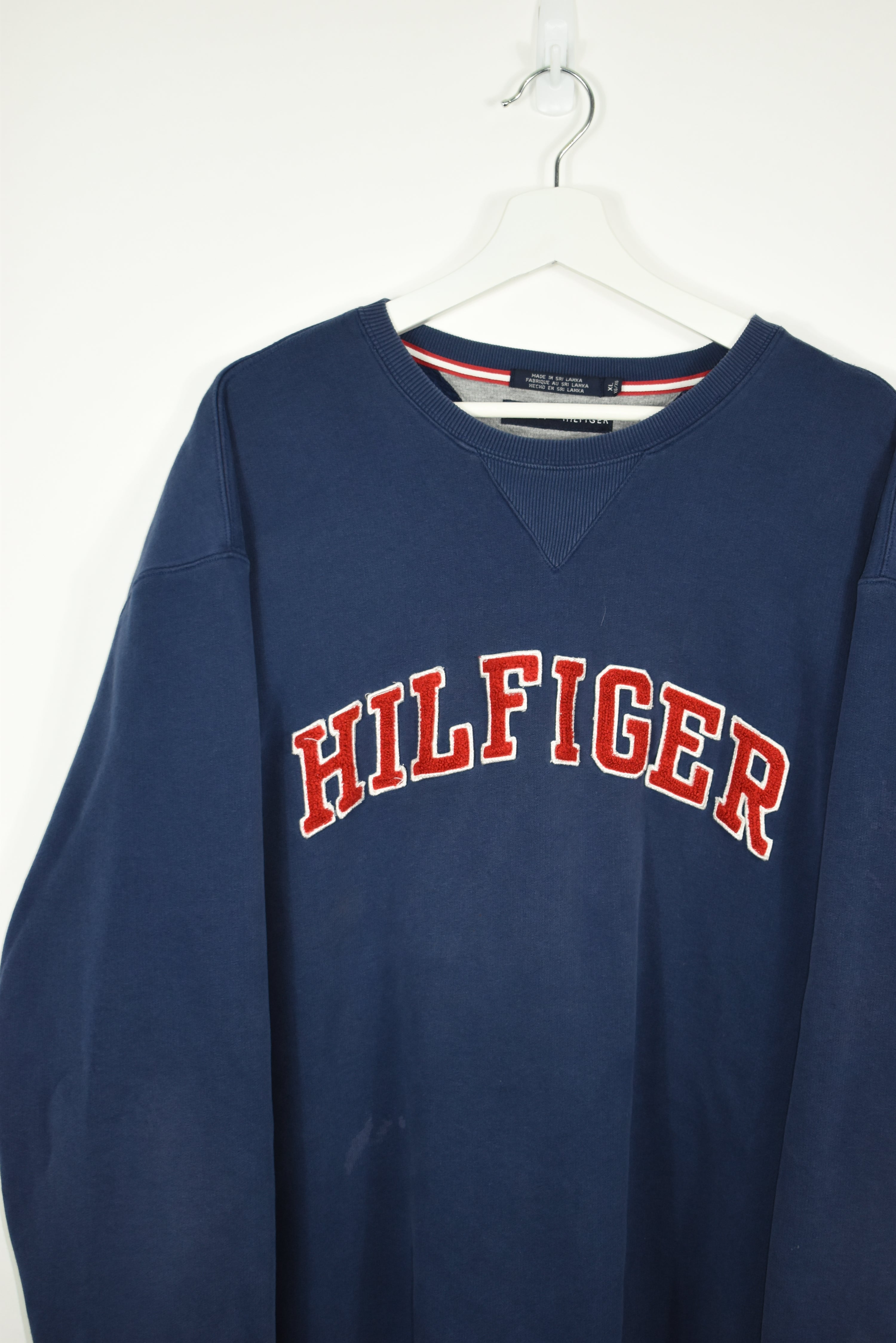 Vintage Tommy Hilfiger 3D Embroidery Sweatshirt XLARGE