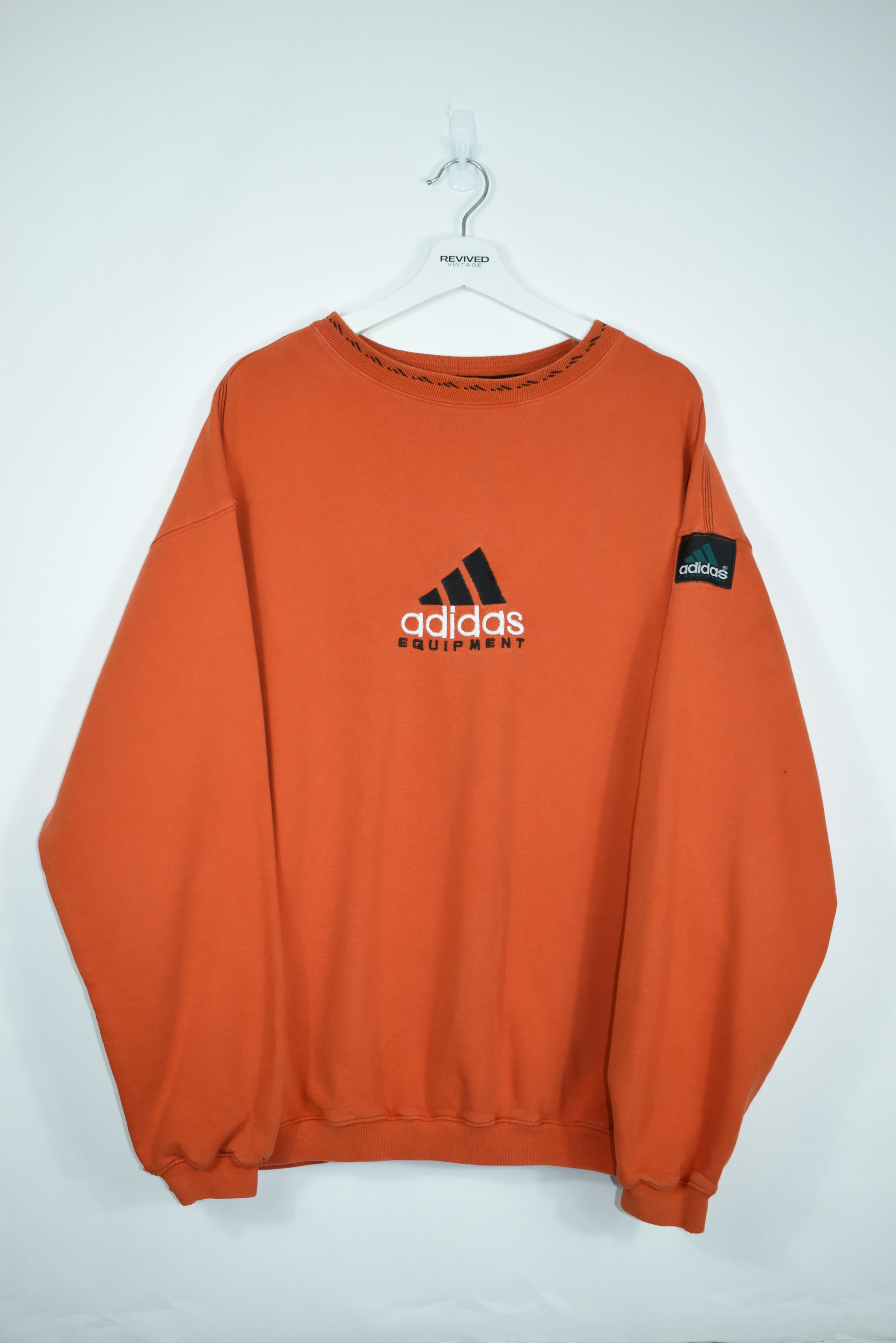 Vintage Adidas Equipment Rare Embroidery Sweatshirt Large