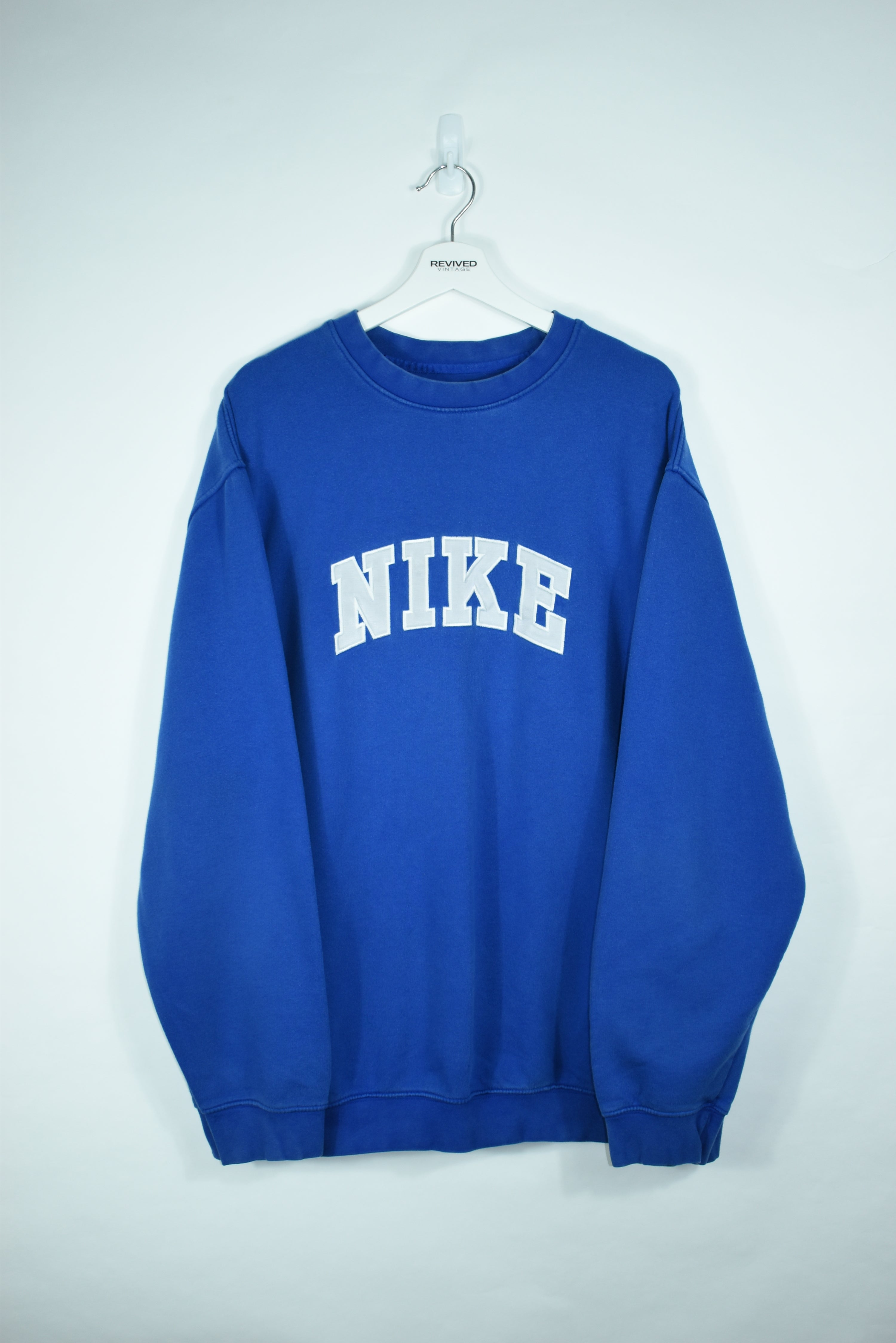 Vintage Nike Blue Embroidery Sweatshirt XXL