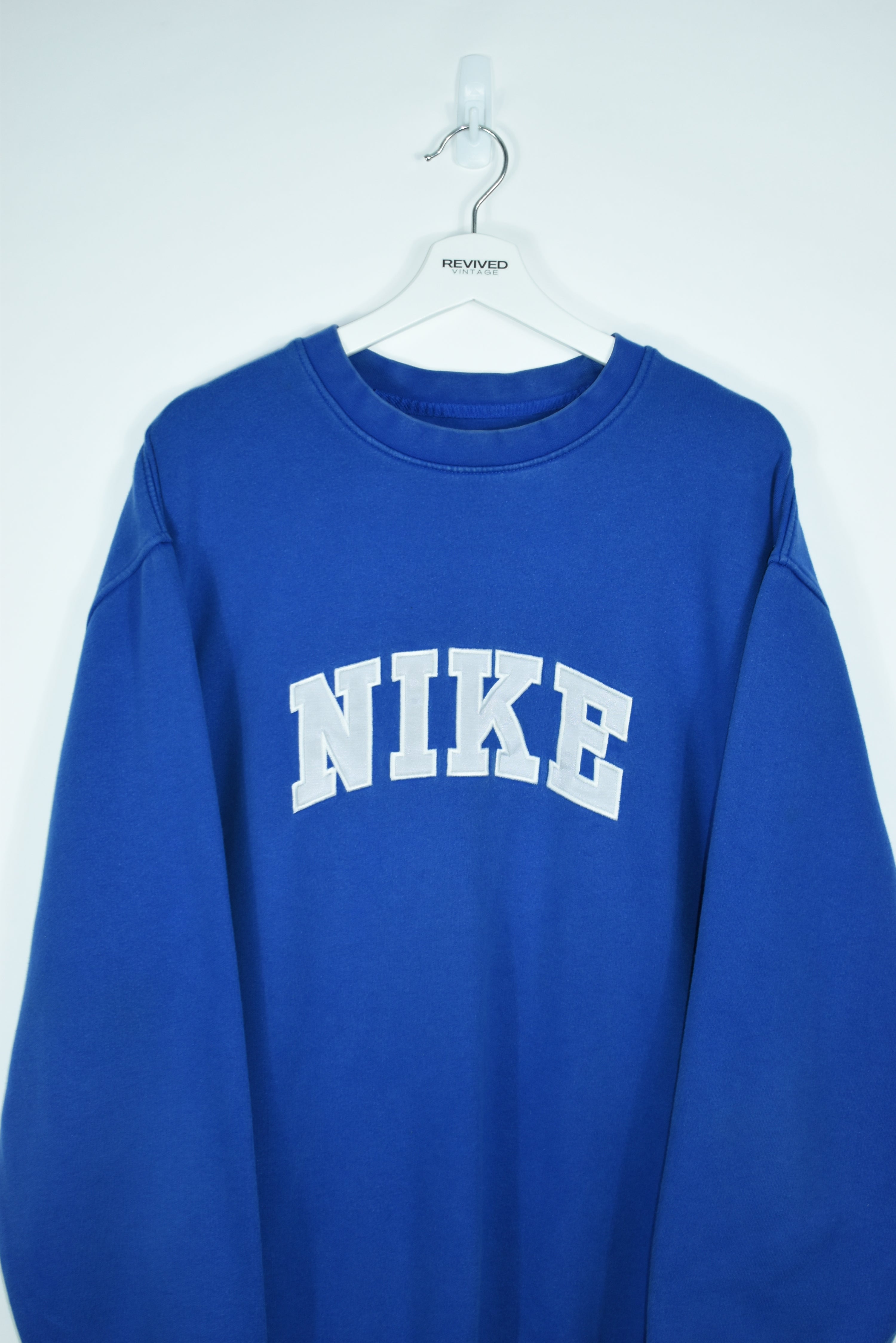 Vintage Nike Blue Embroidery Sweatshirt XXL