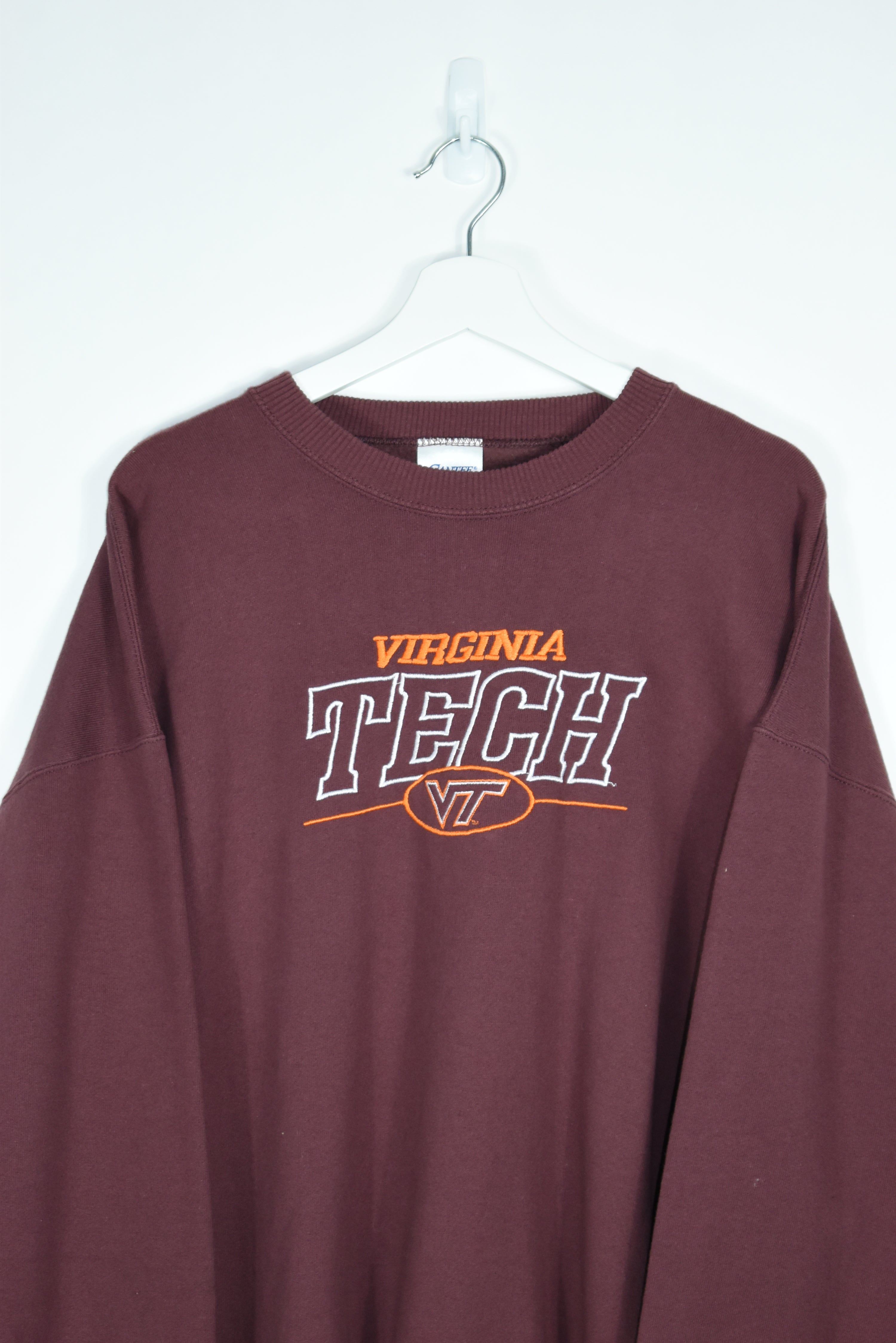 Vintage Virginia Tech Embroidery Sweatshirt XLARGE