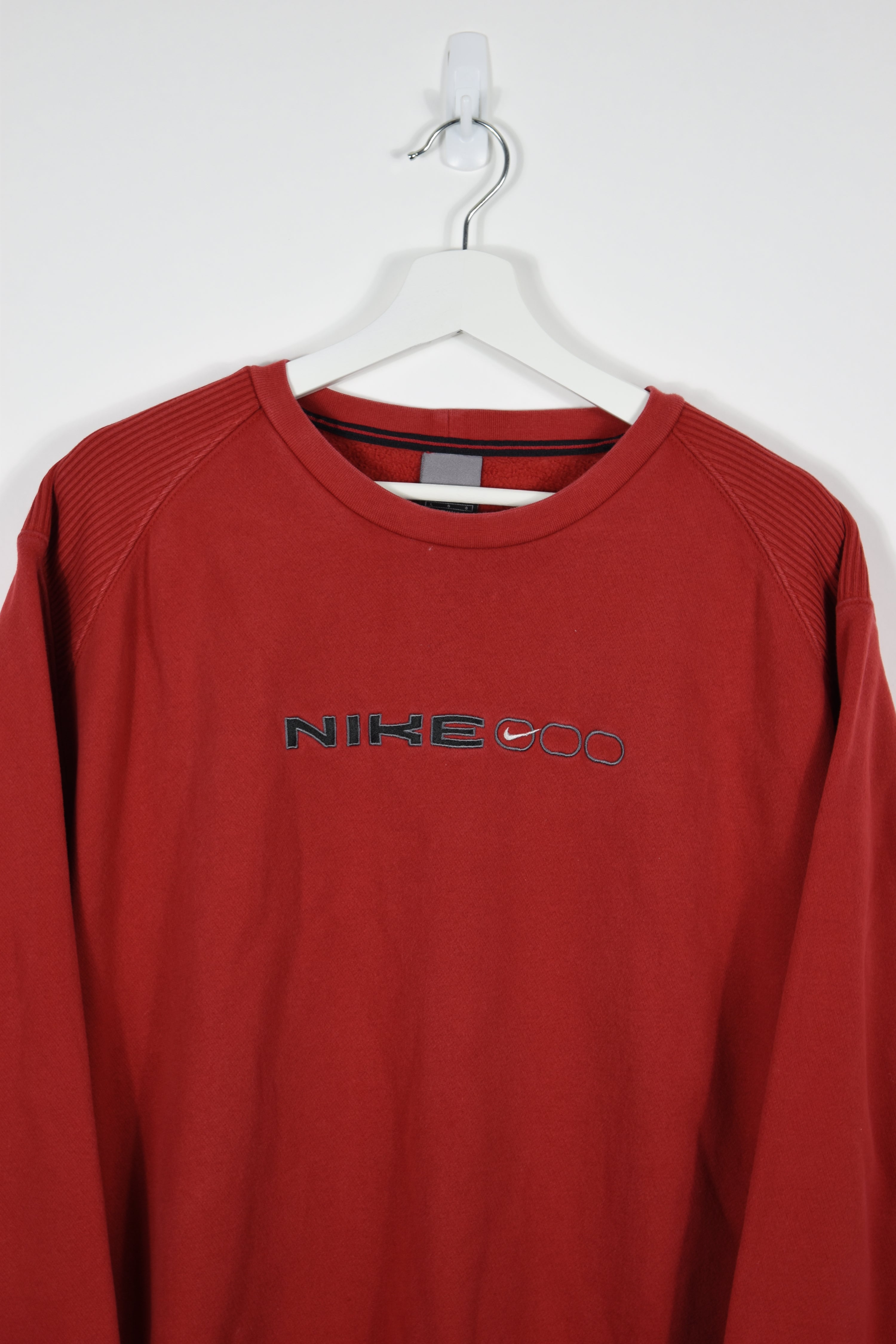 Vintage Nike Embroidery Spellout Sweatshirt LARGE (Baggy)