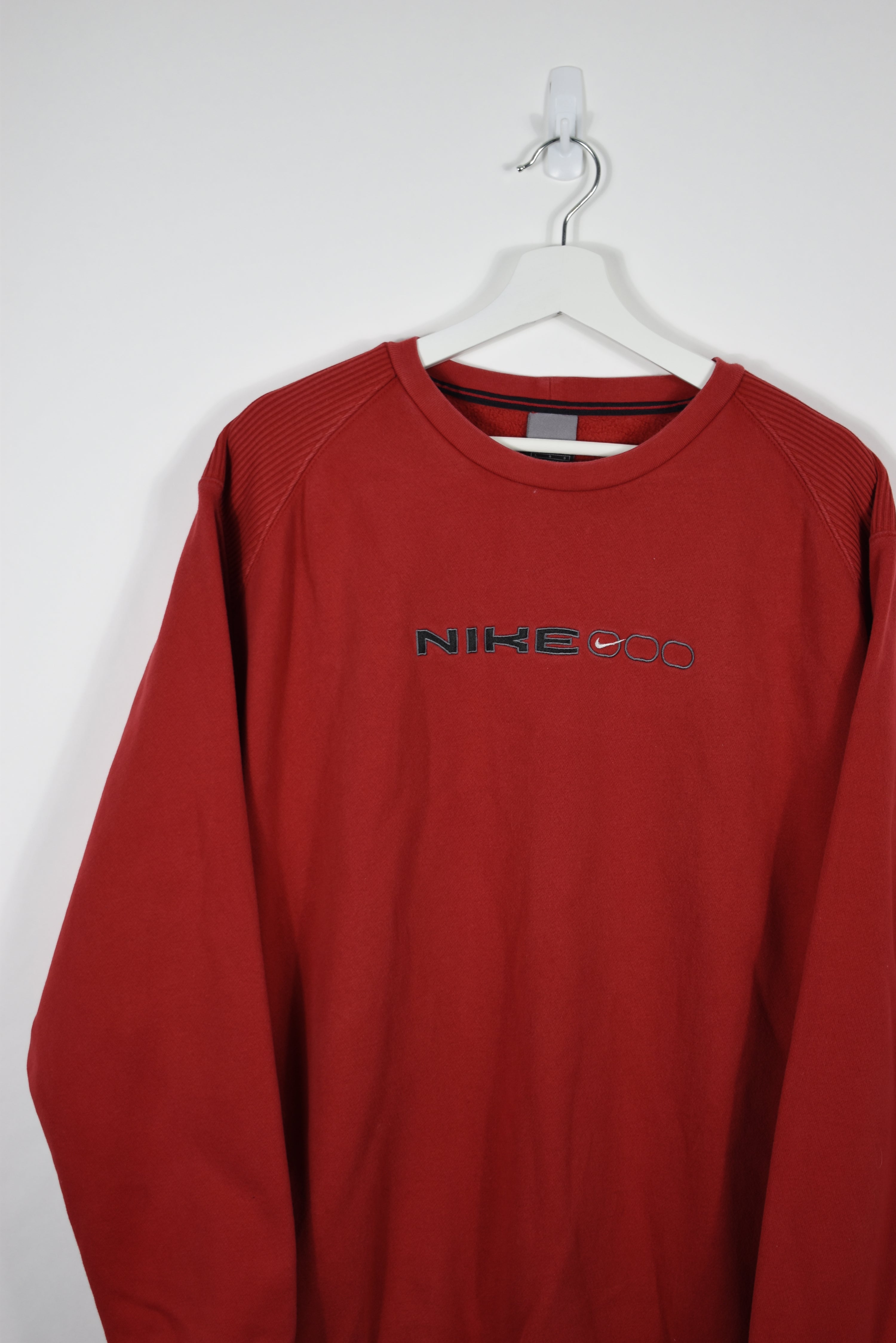 Vintage Nike Embroidery Spellout Sweatshirt LARGE (Baggy)