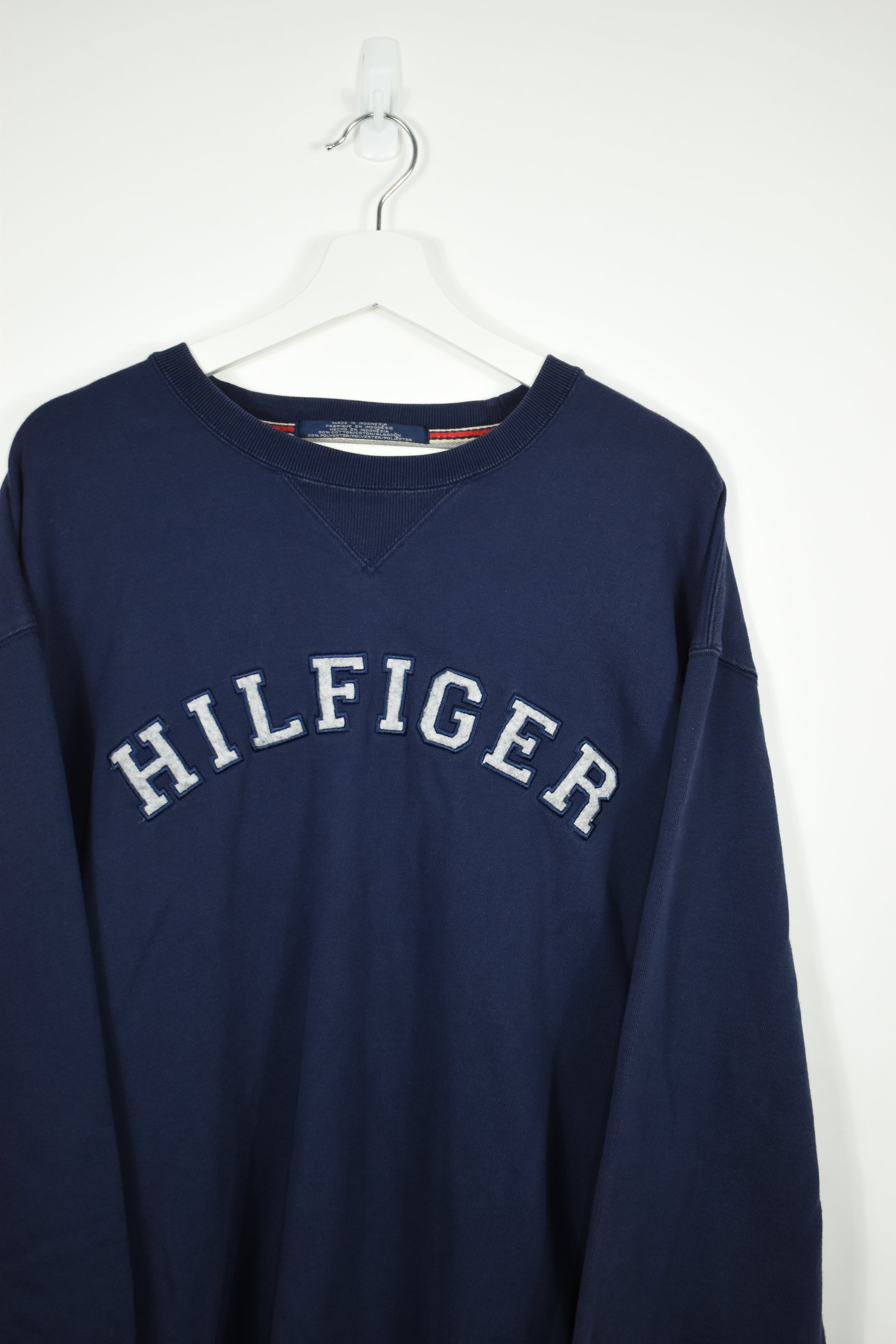 VIntage Tommy Hilfiger Spellout Embroidered Sweatshirt XLARGE