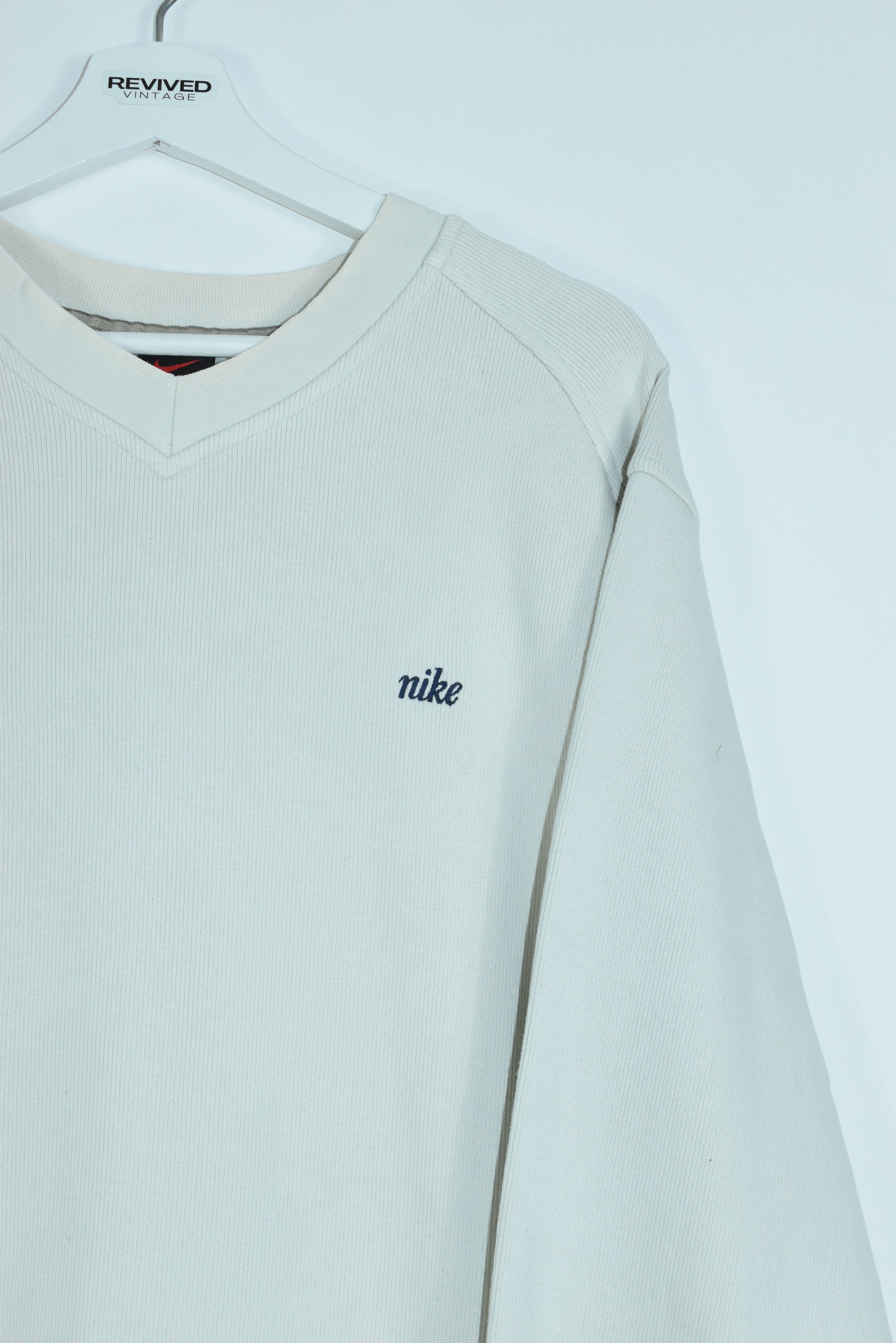Vintage Nike Corduroy Embroidery Small Logo Sweatshirt Large (Baggy)