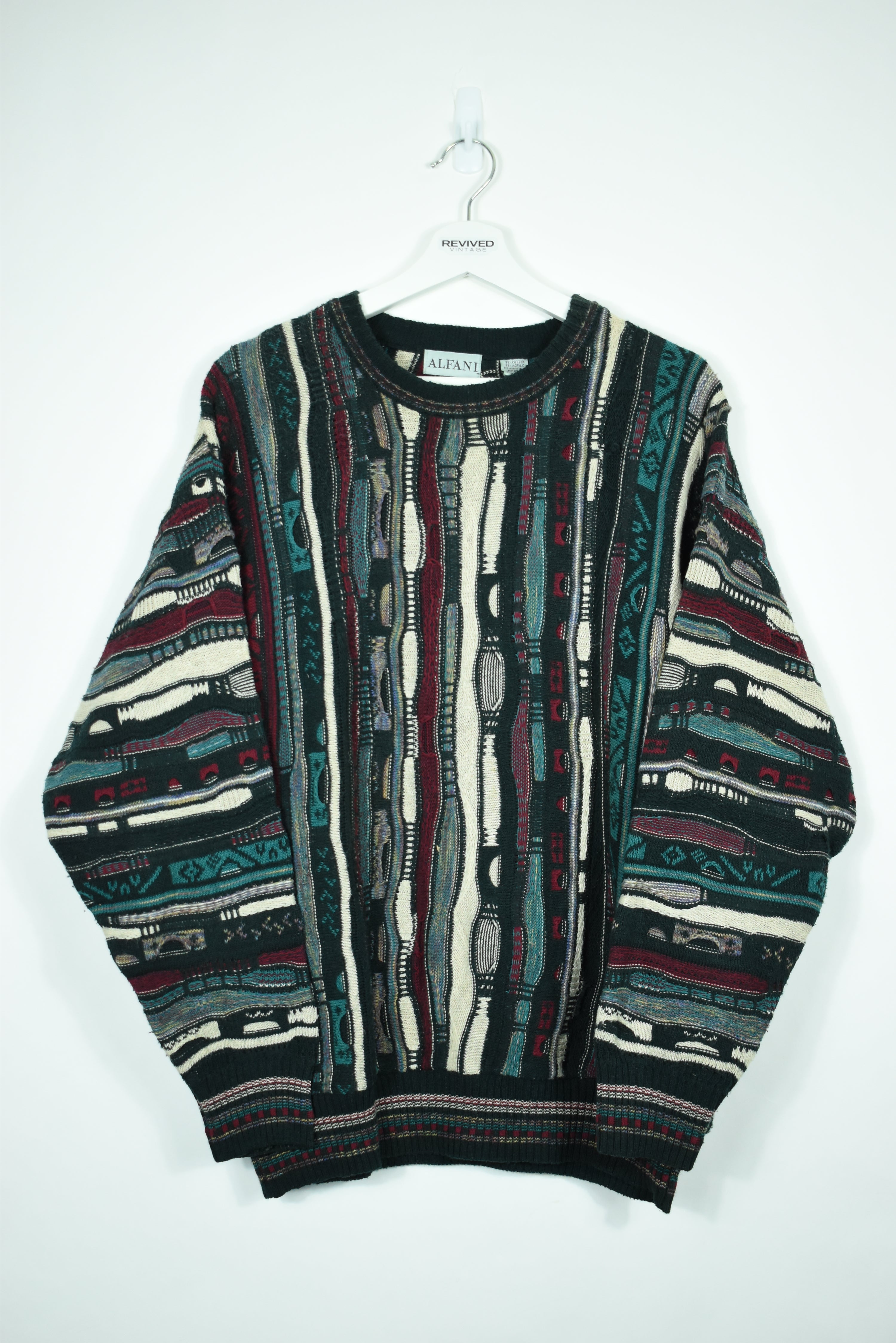 Vintage Alfani Coogi Style Heavy Sweater Medium