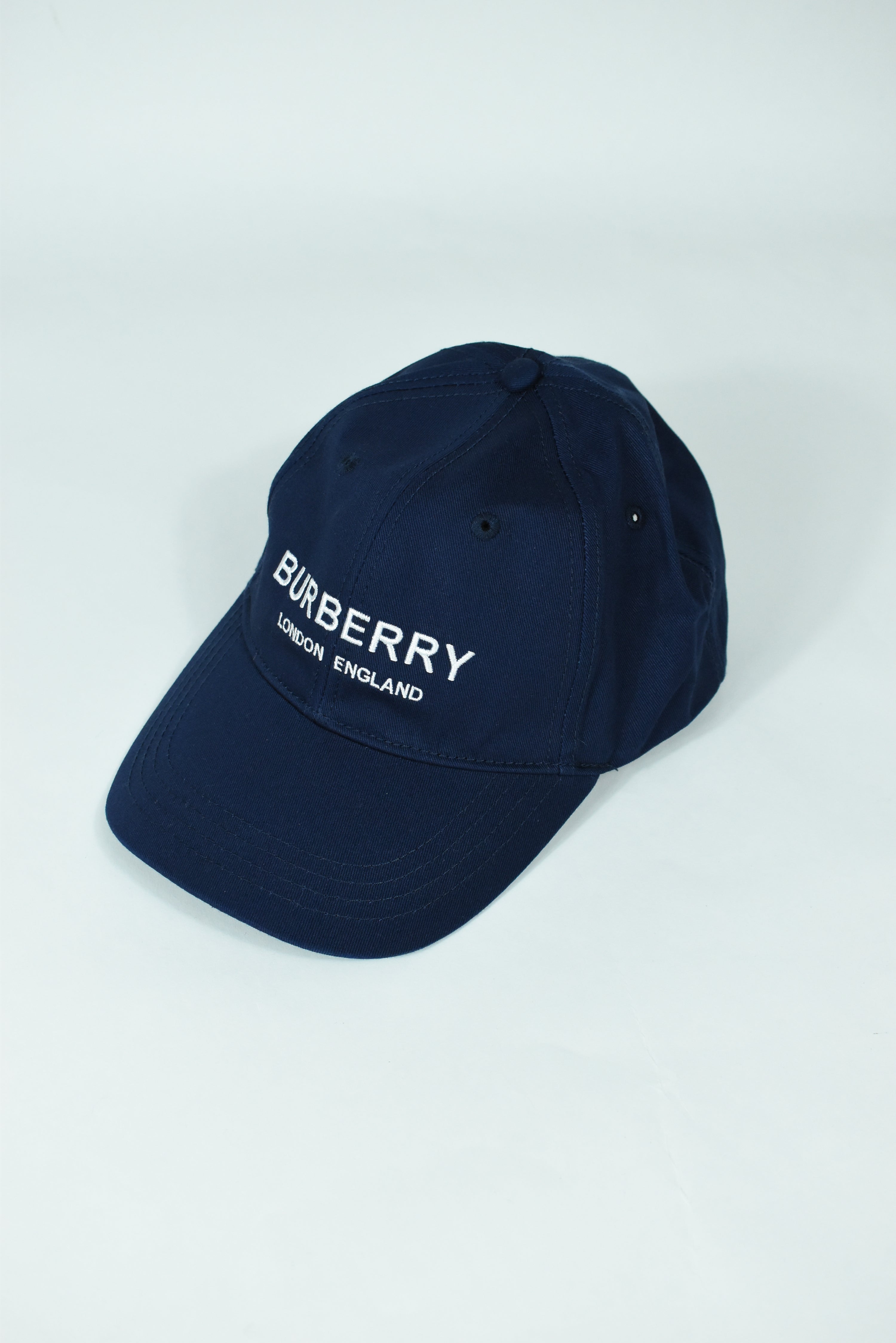 New Navy Burberry London Embroidery Cap