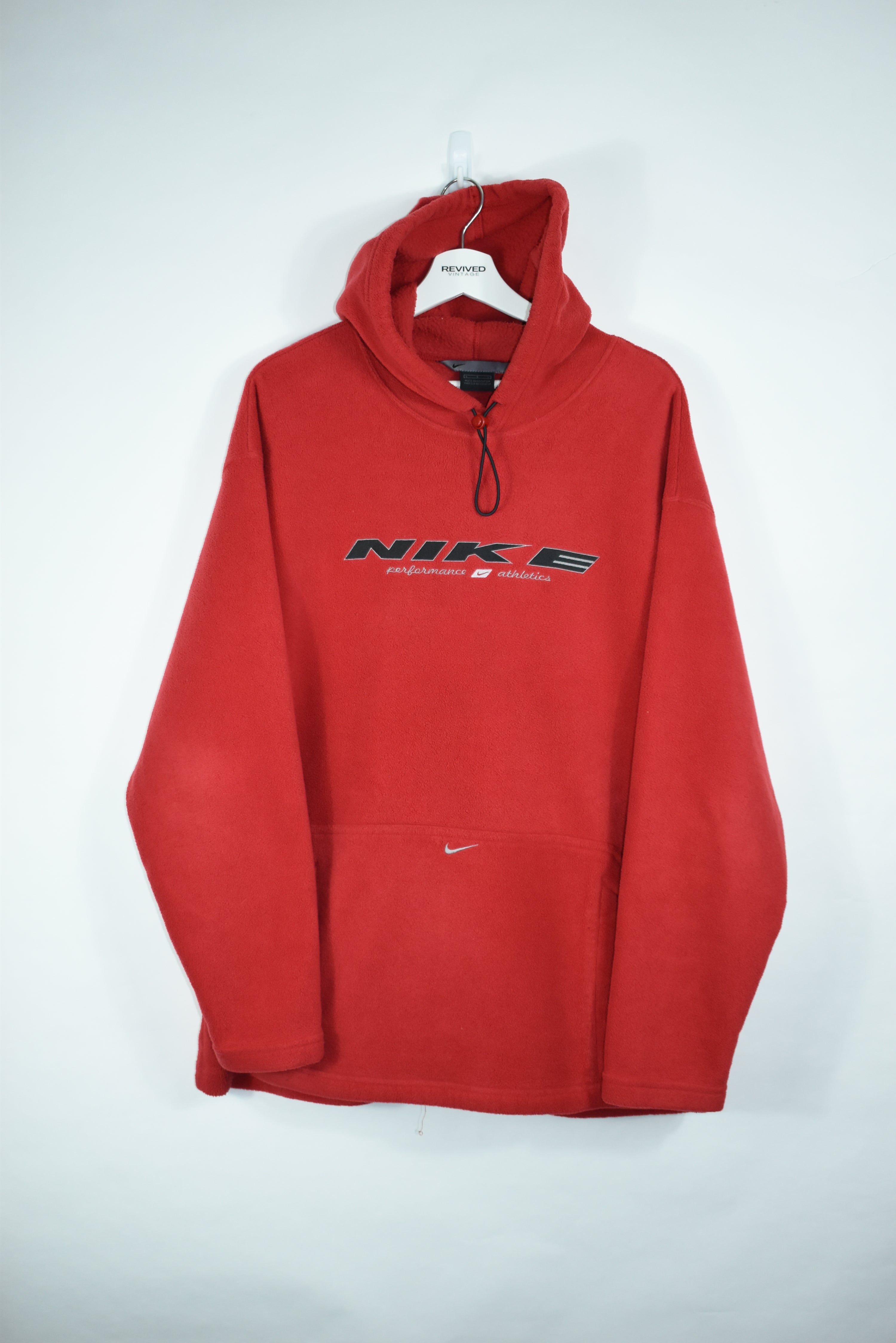 Vintage Nike Red Fleece Hoodie XLARGE