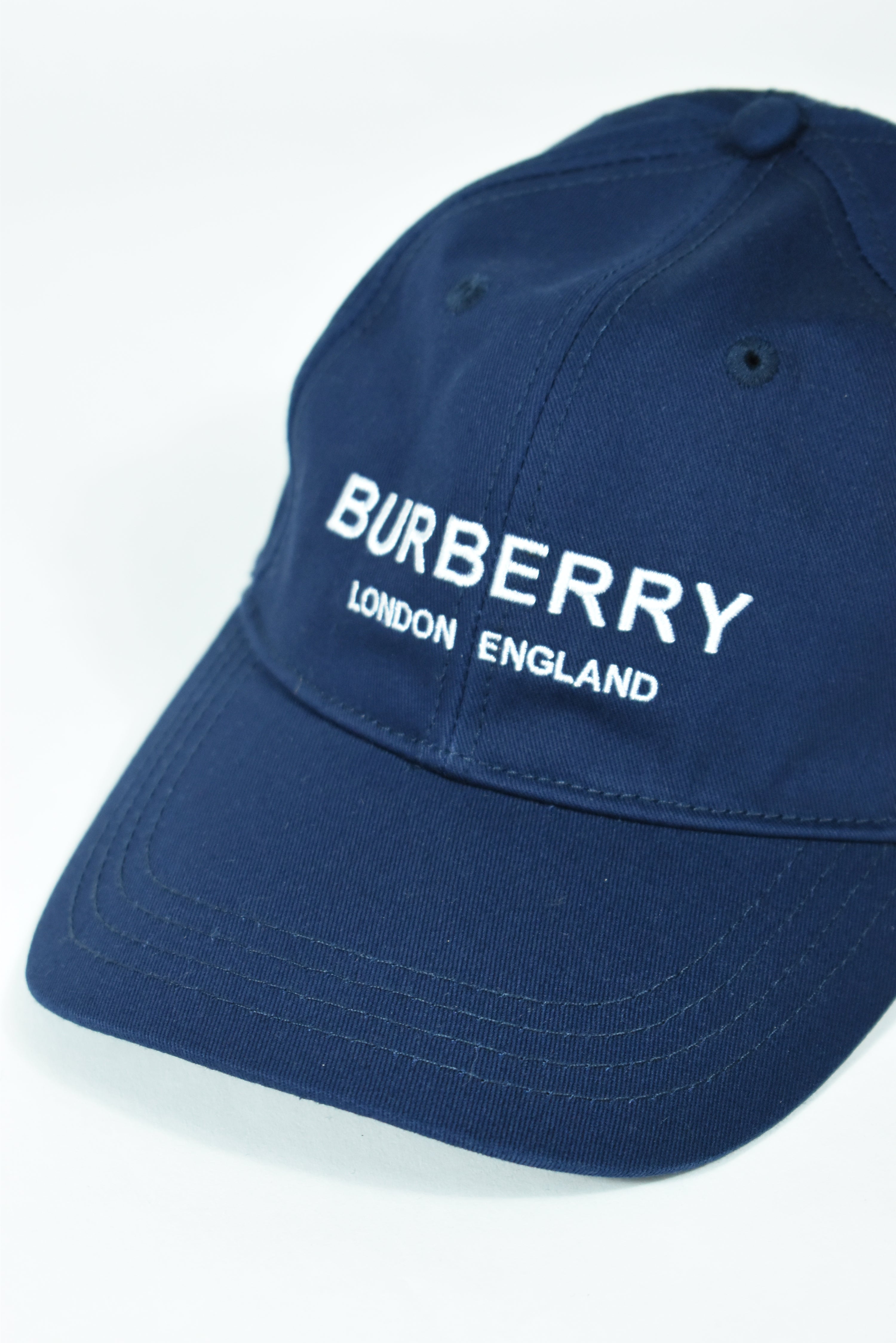 New Navy Burberry London Embroidery Cap