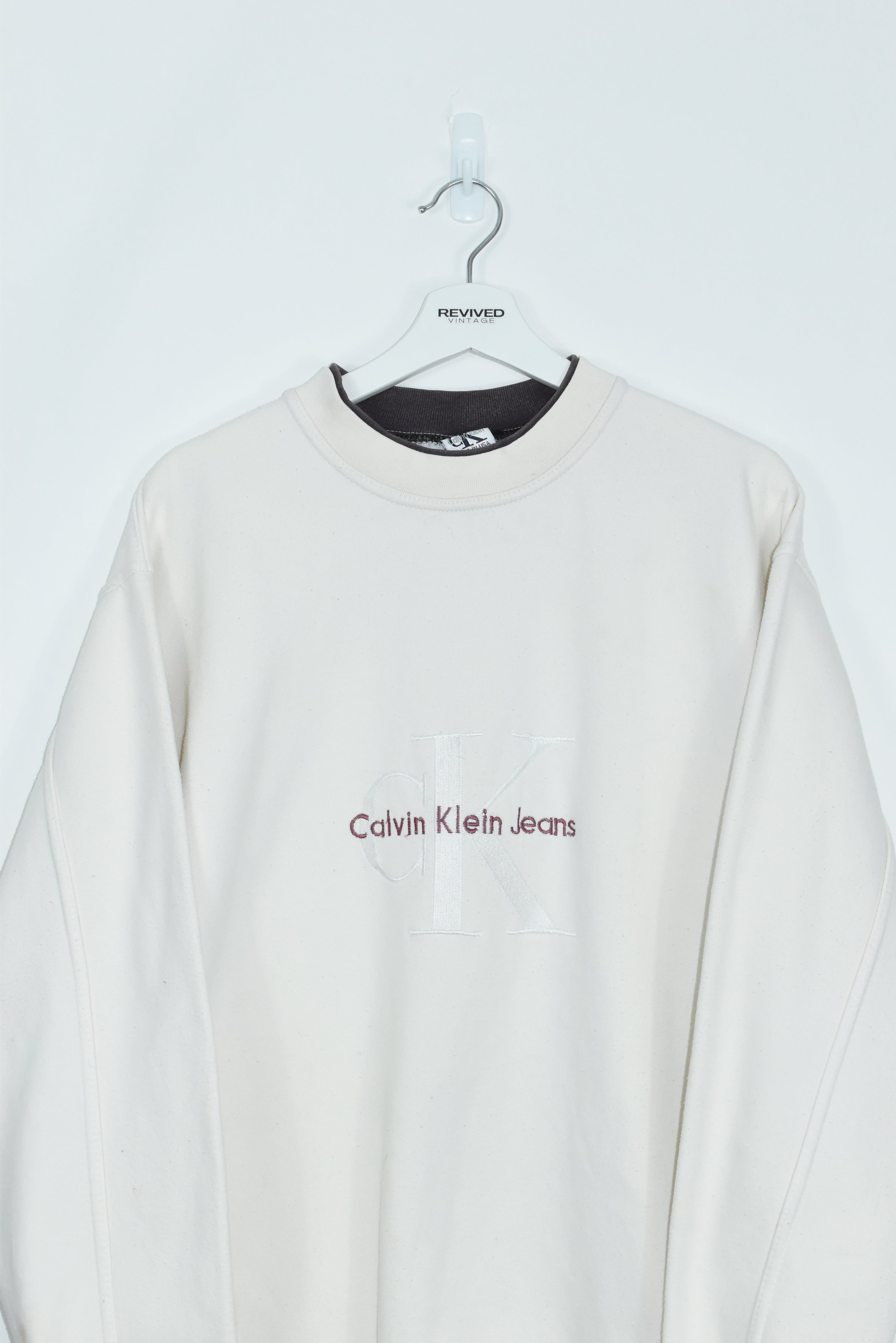 Vintage Calvin Klein Embroidered Sweatshirt Xlarge