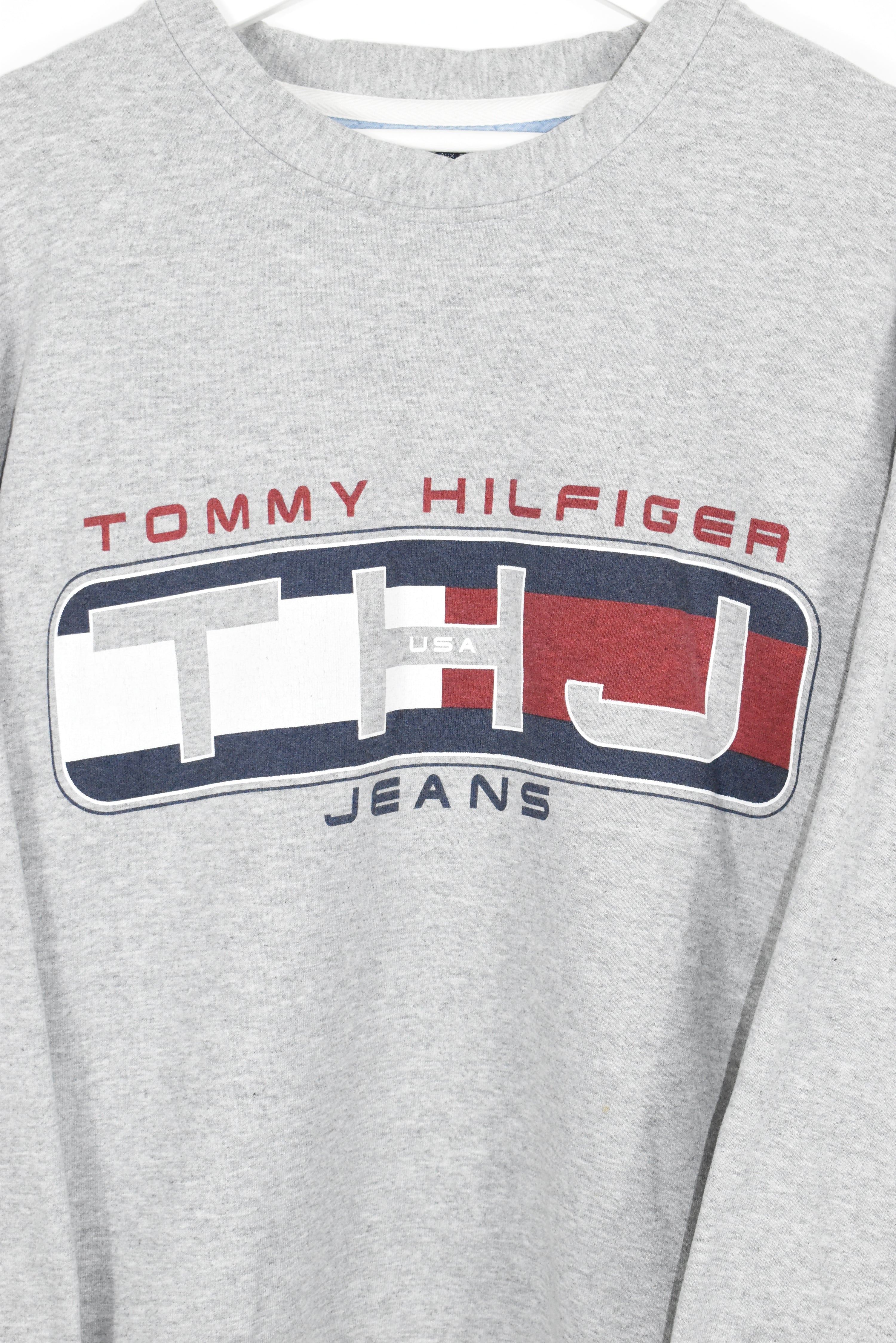 Vintage Tommy Hilfiger Center Logo Sweatshirt XLARGE