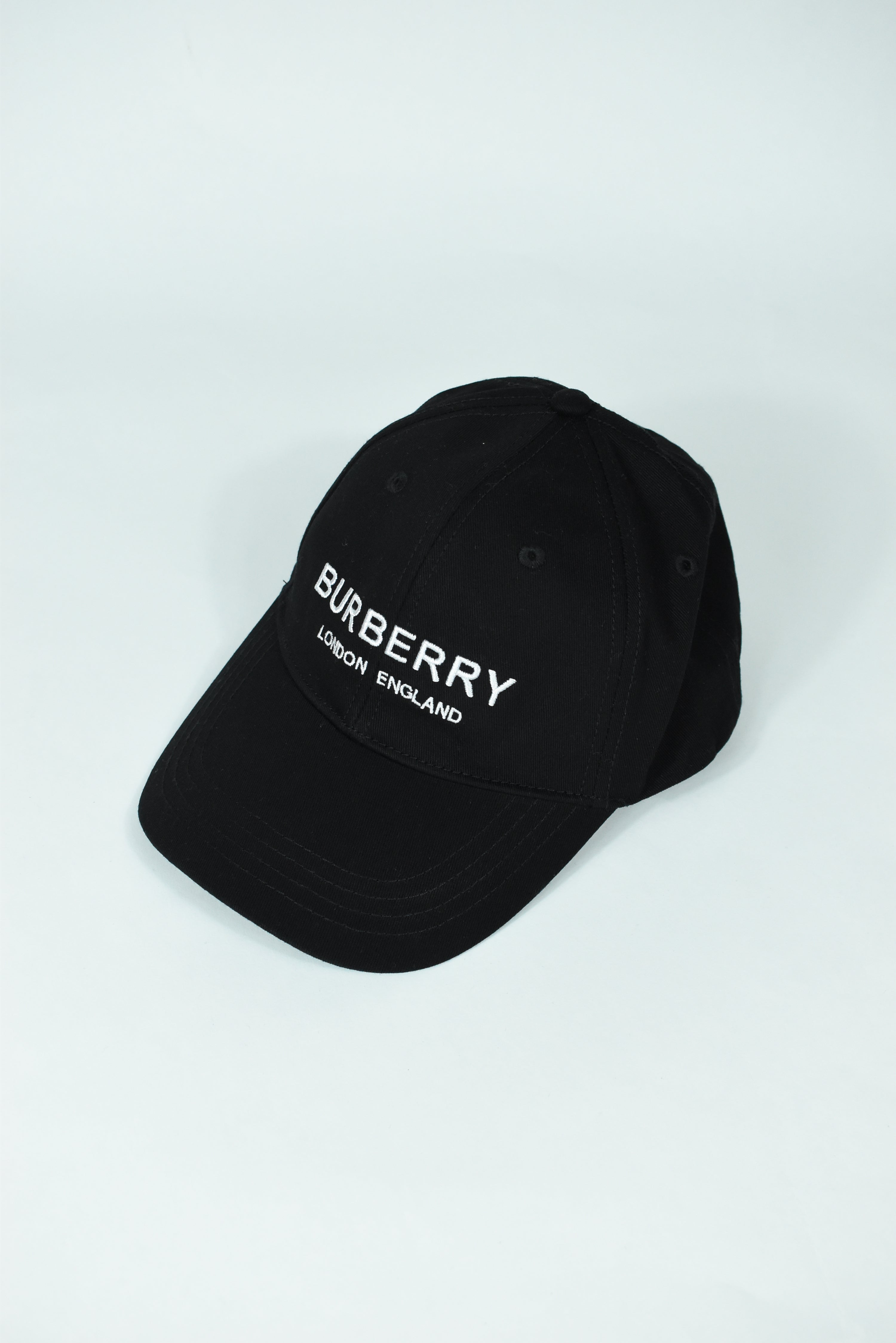 New Black Burberry London Embroidery Cap