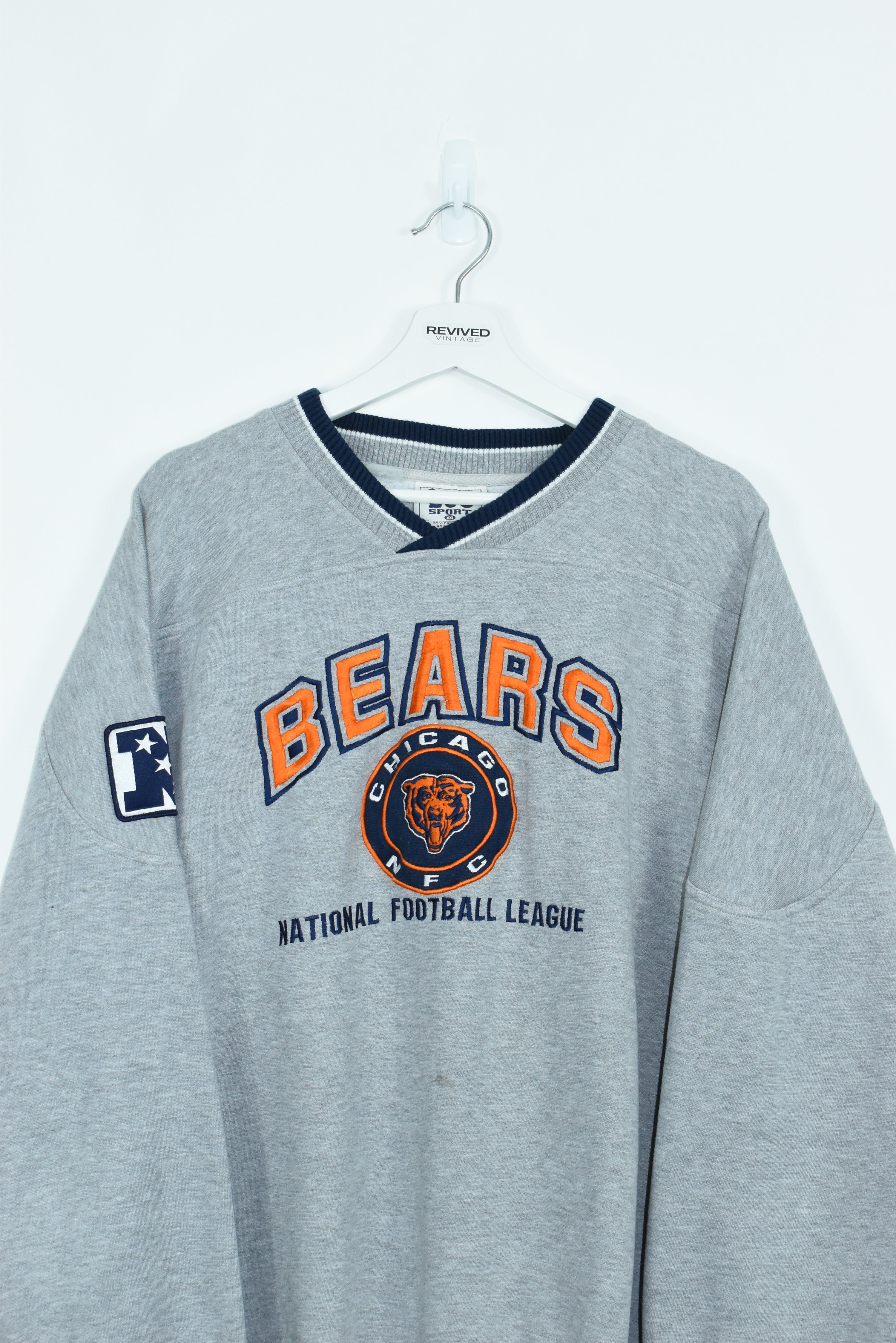 Vintage Chicago Bears Embroidery Sweatshirt Xlarge