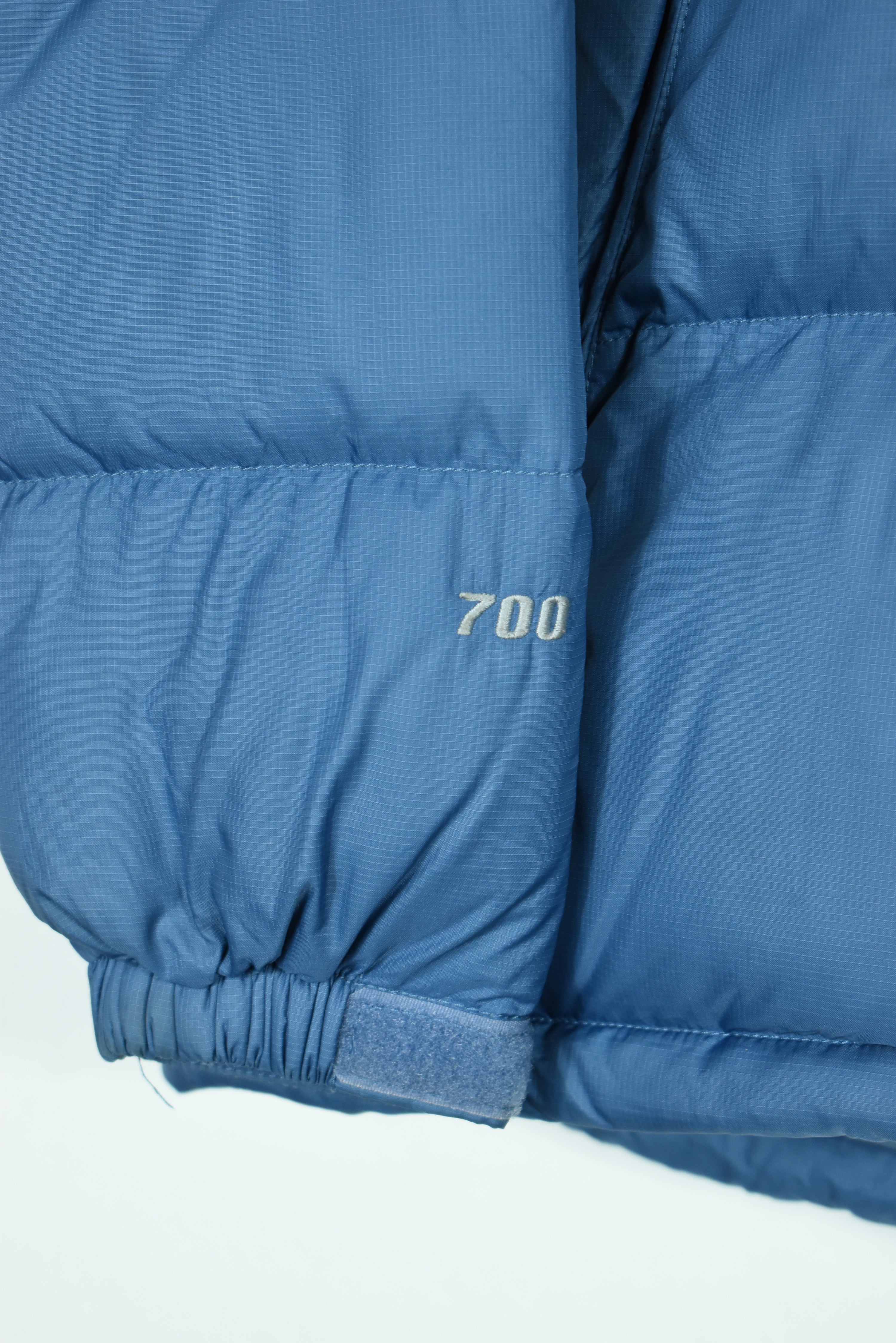 VINTAGE NORTH FACE NUPTSE 700 PUFFER BLUE BROWN SMALL