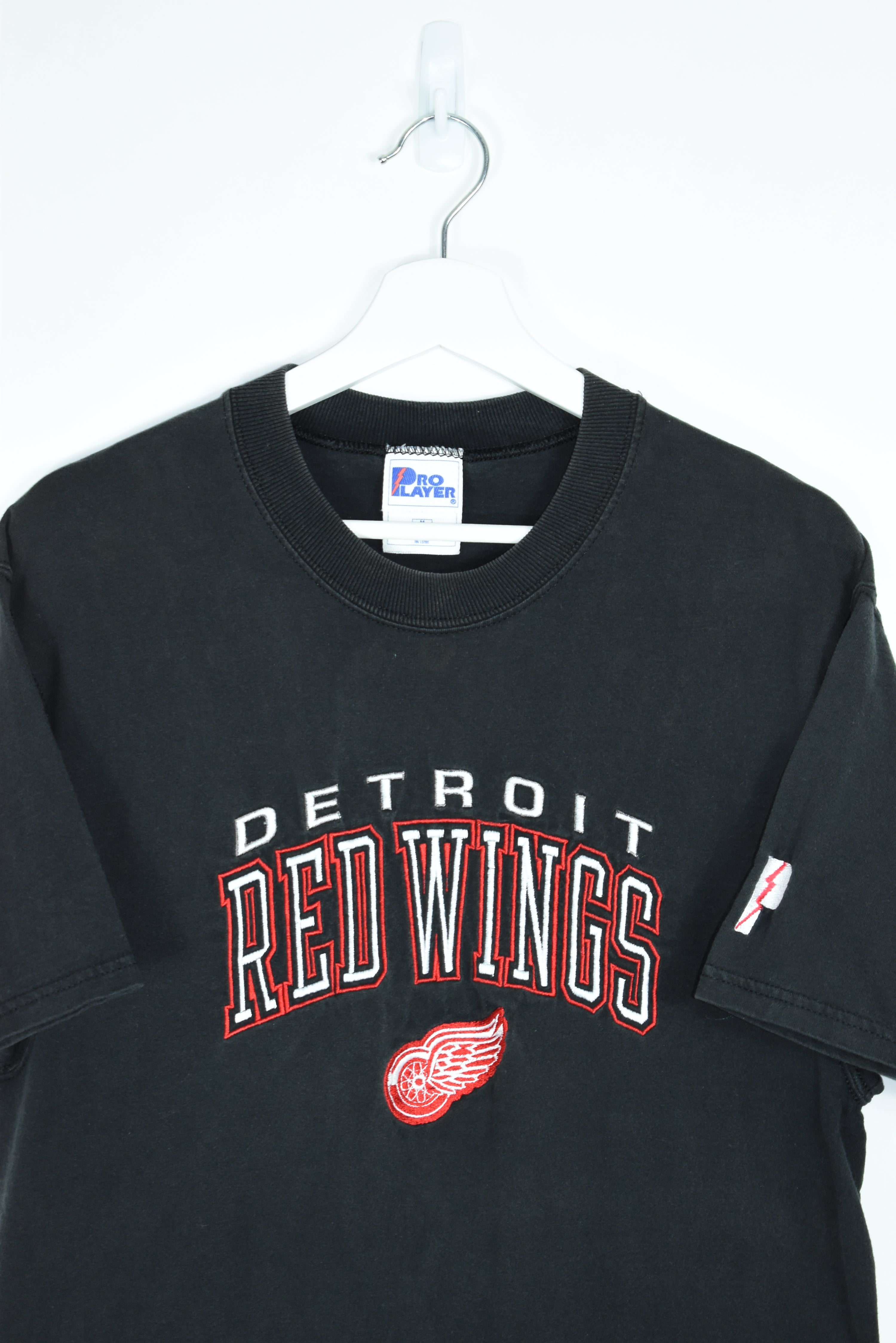 Vintage Detroit Red Wings Embroidery T Shirt Medium