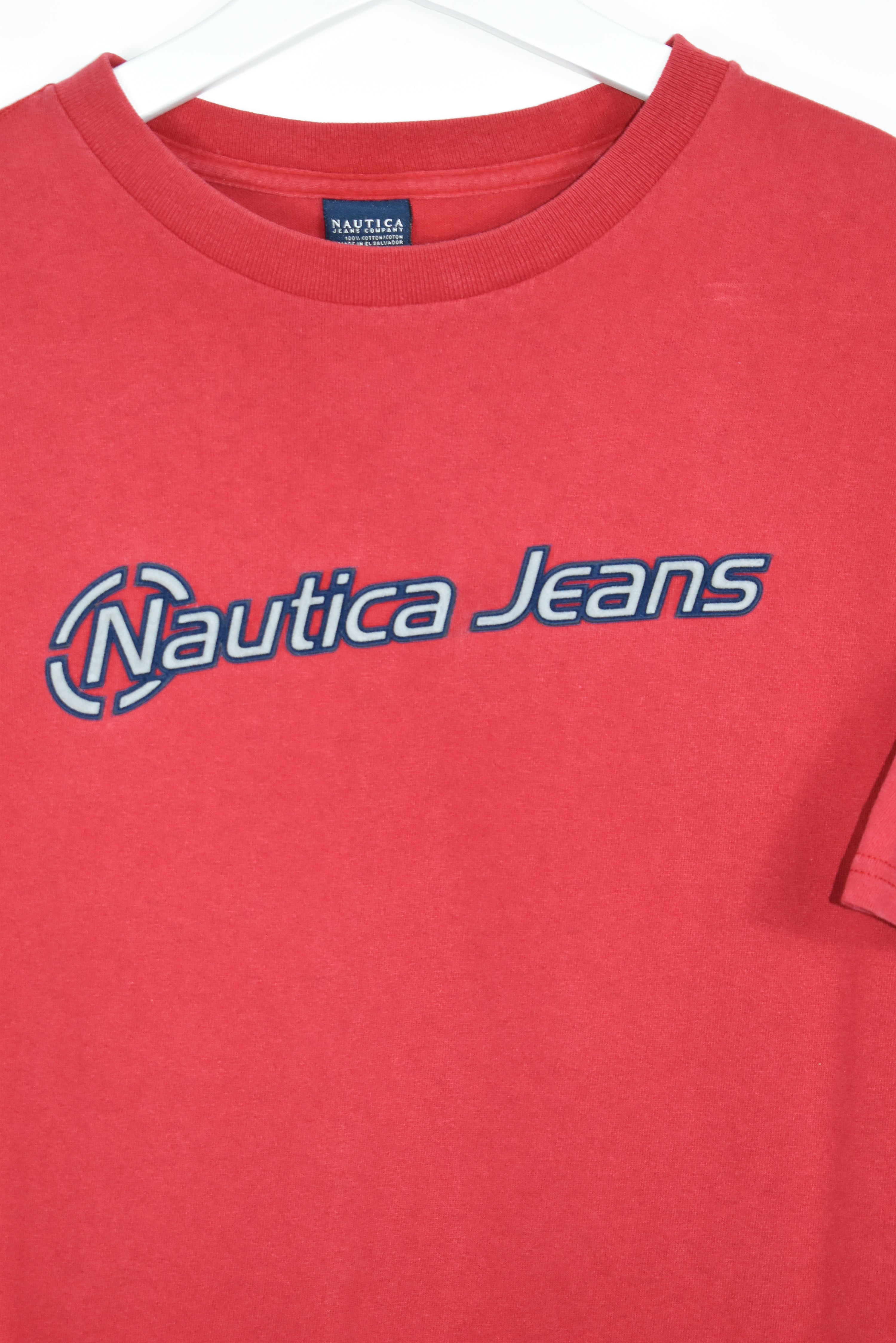 Vintage Nautica Puff Print T Shirt Medium