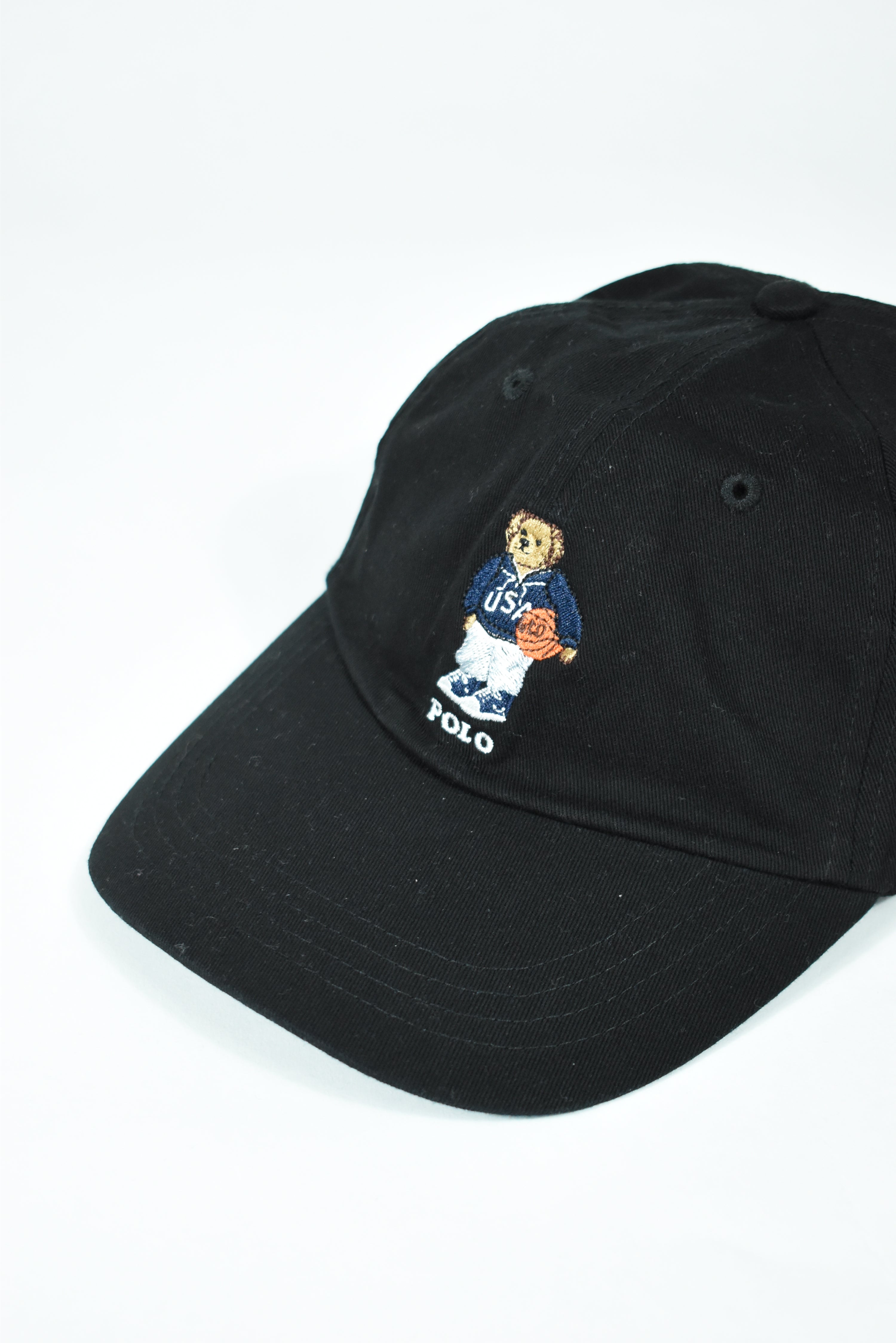 New Black RL Polo Bear Basketball Embroidery Cap