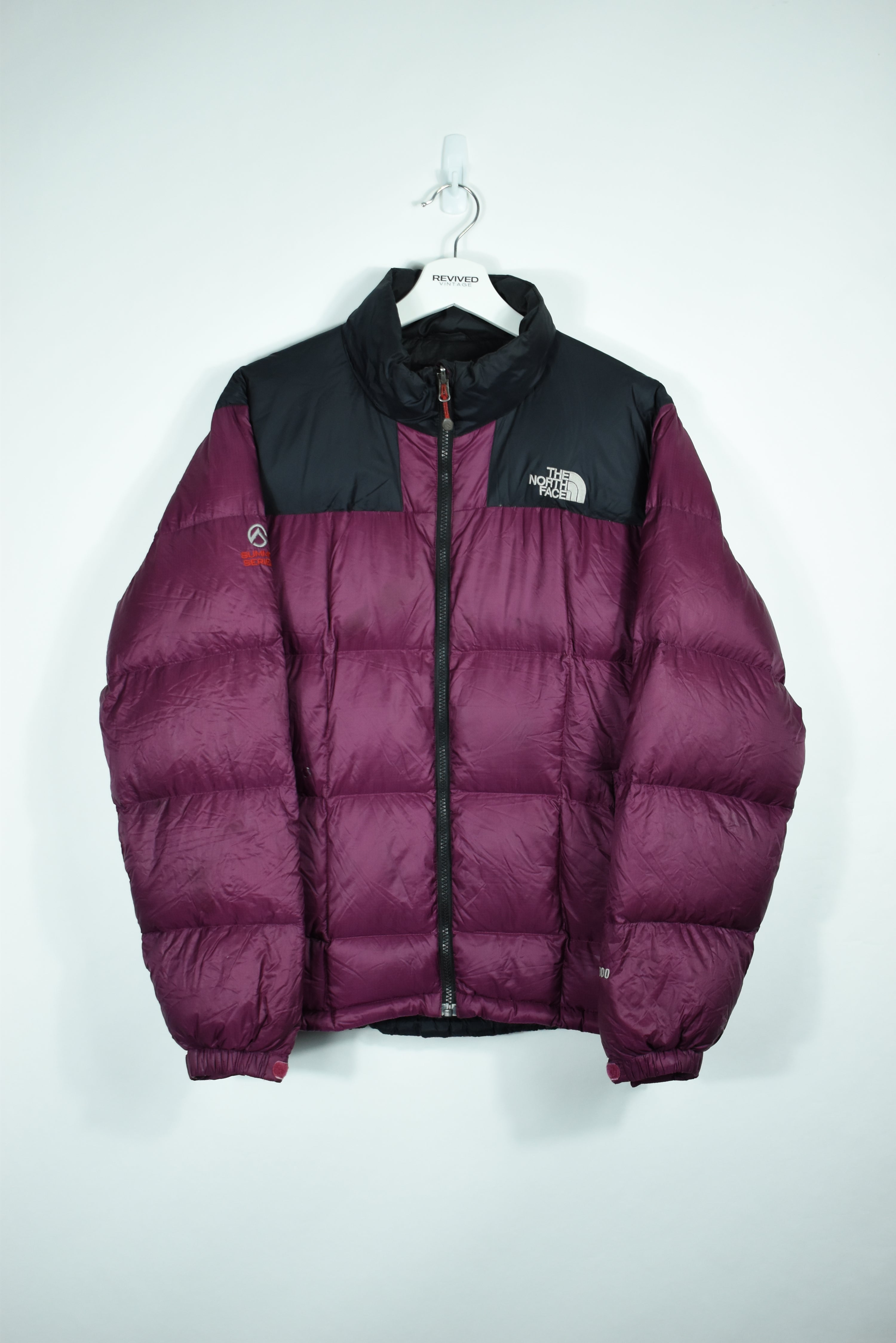 Vintage North Face Magenta Puffer 800 Sumit Series LARGE
