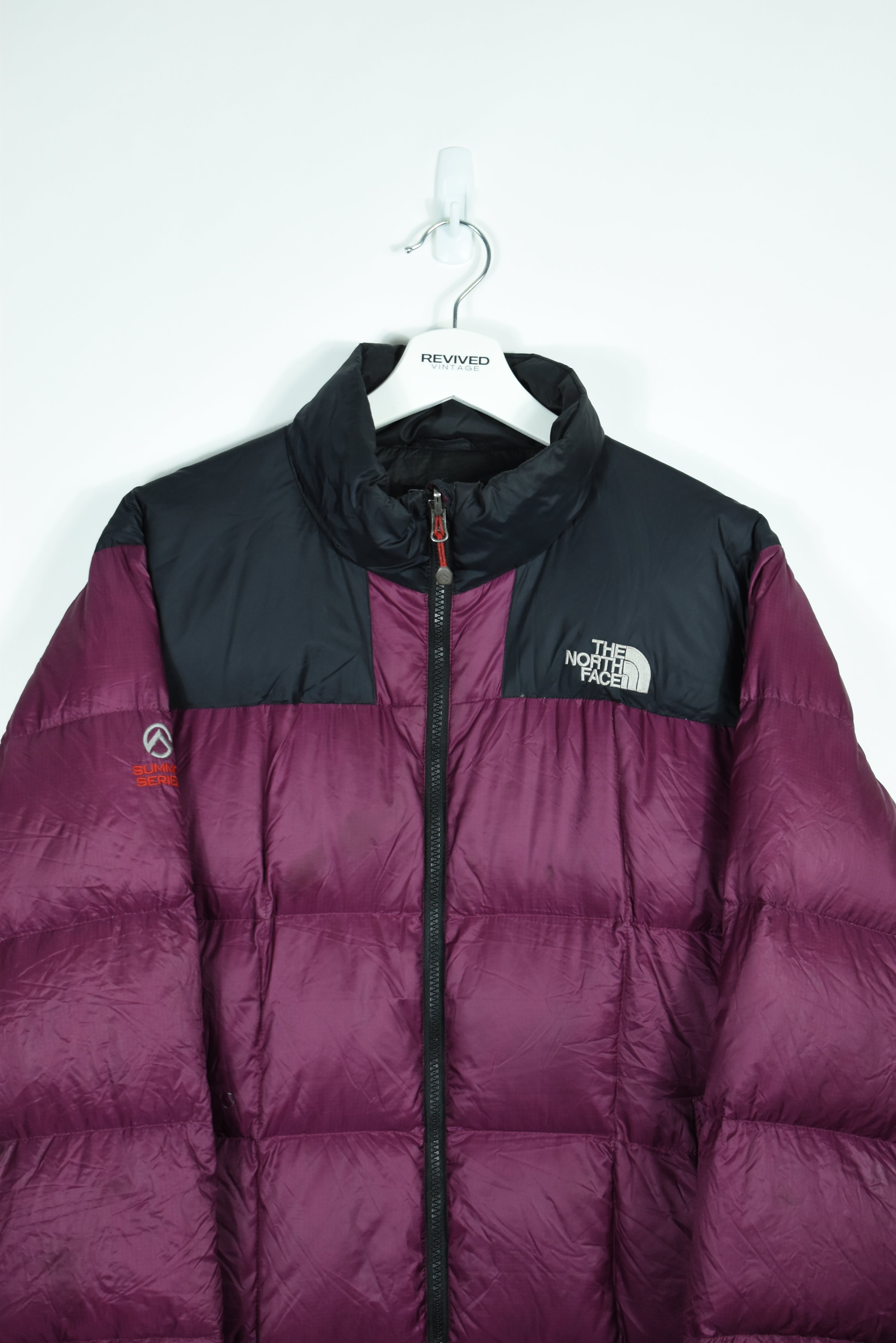 Vintage North Face Magenta Puffer 800 Sumit Series LARGE