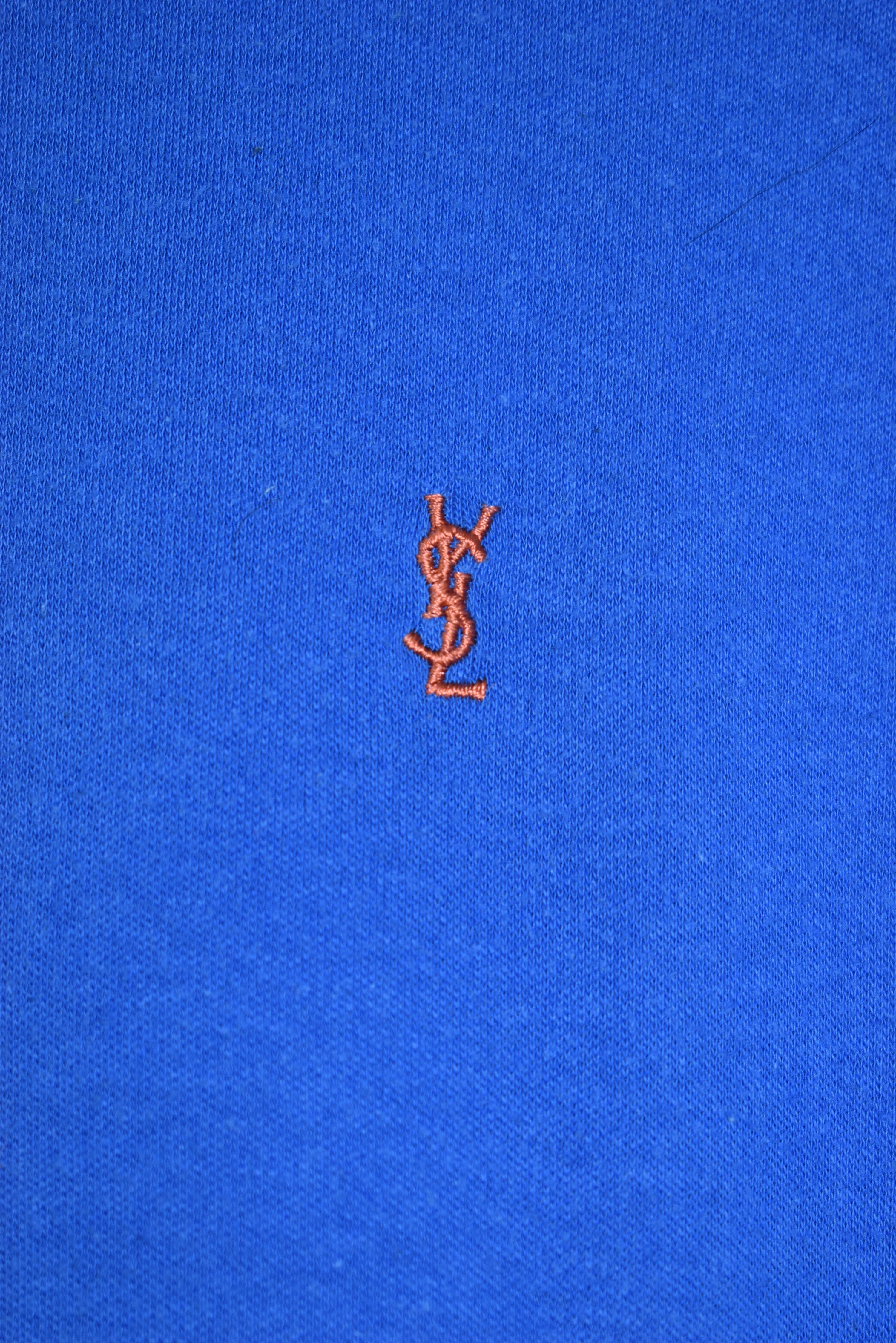 VINTAGE YSL EMBROIDERY SMALL LOGO 1/4 ZIP XLARGE
