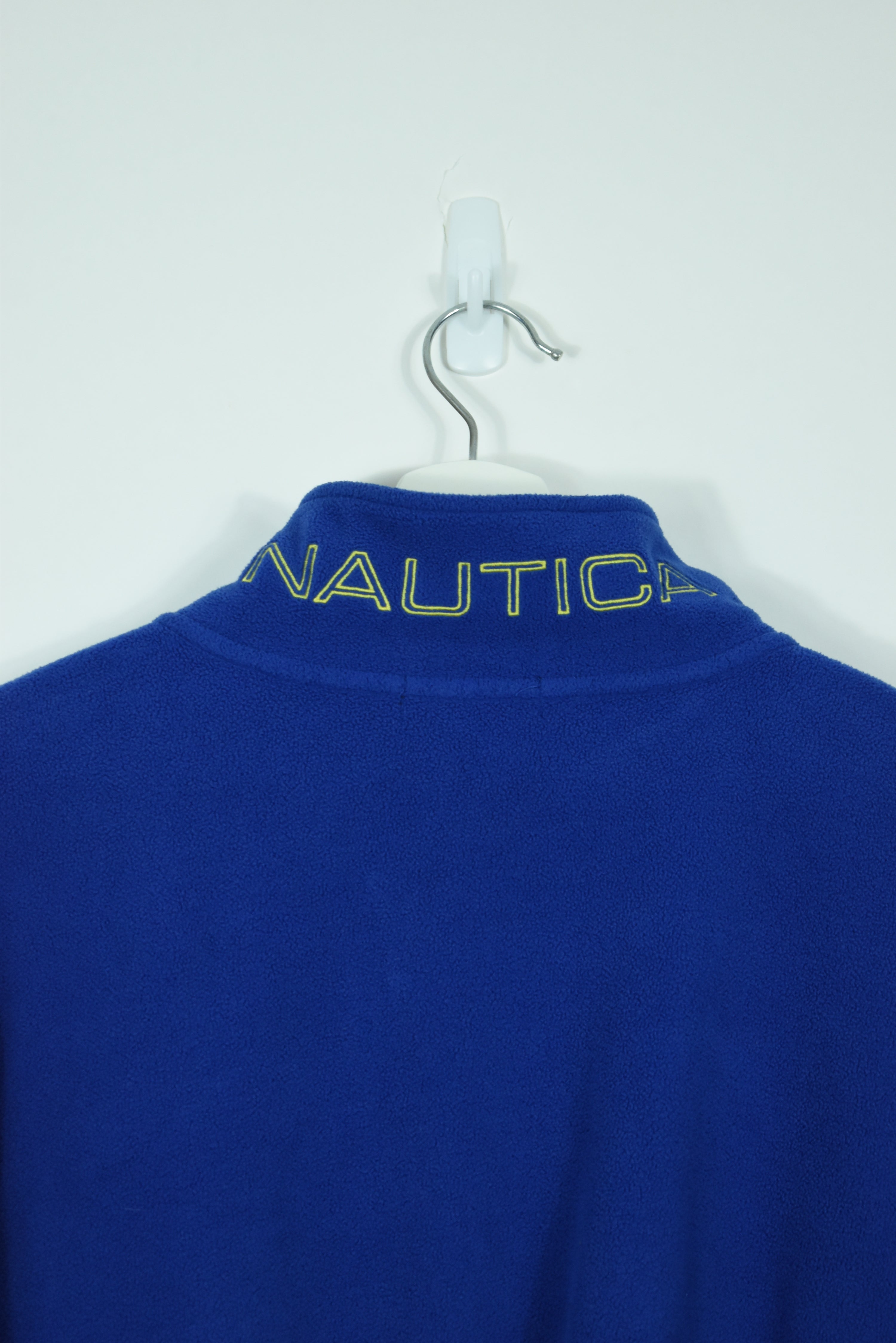 Vintage Nautica Embroidery Blue 1/4 Zip Fleece Xlarge