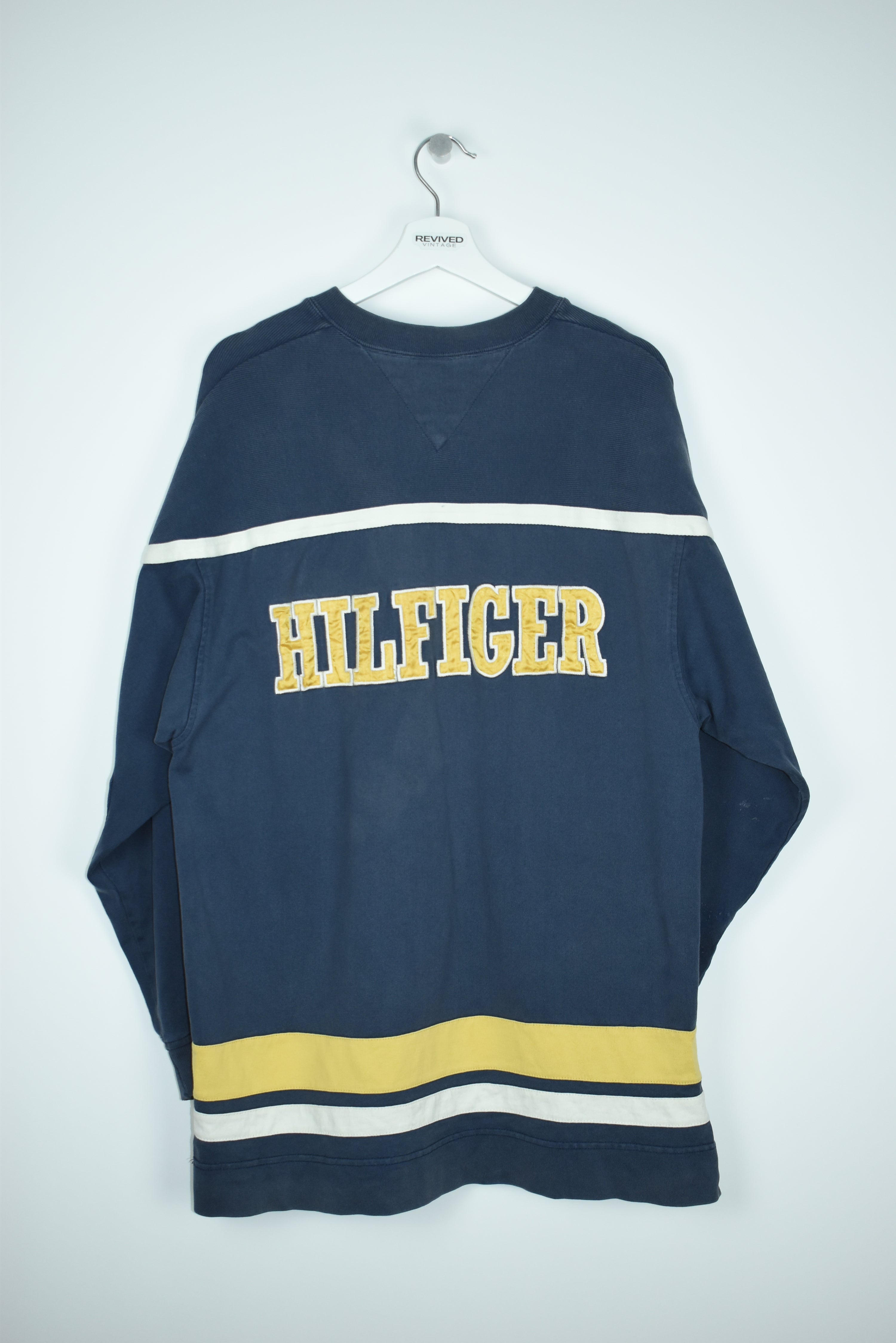 VINTAGE TOMMY HILFIGER EMBROIDERY DOUBLE SIDED SWEATSHIRT LARGE