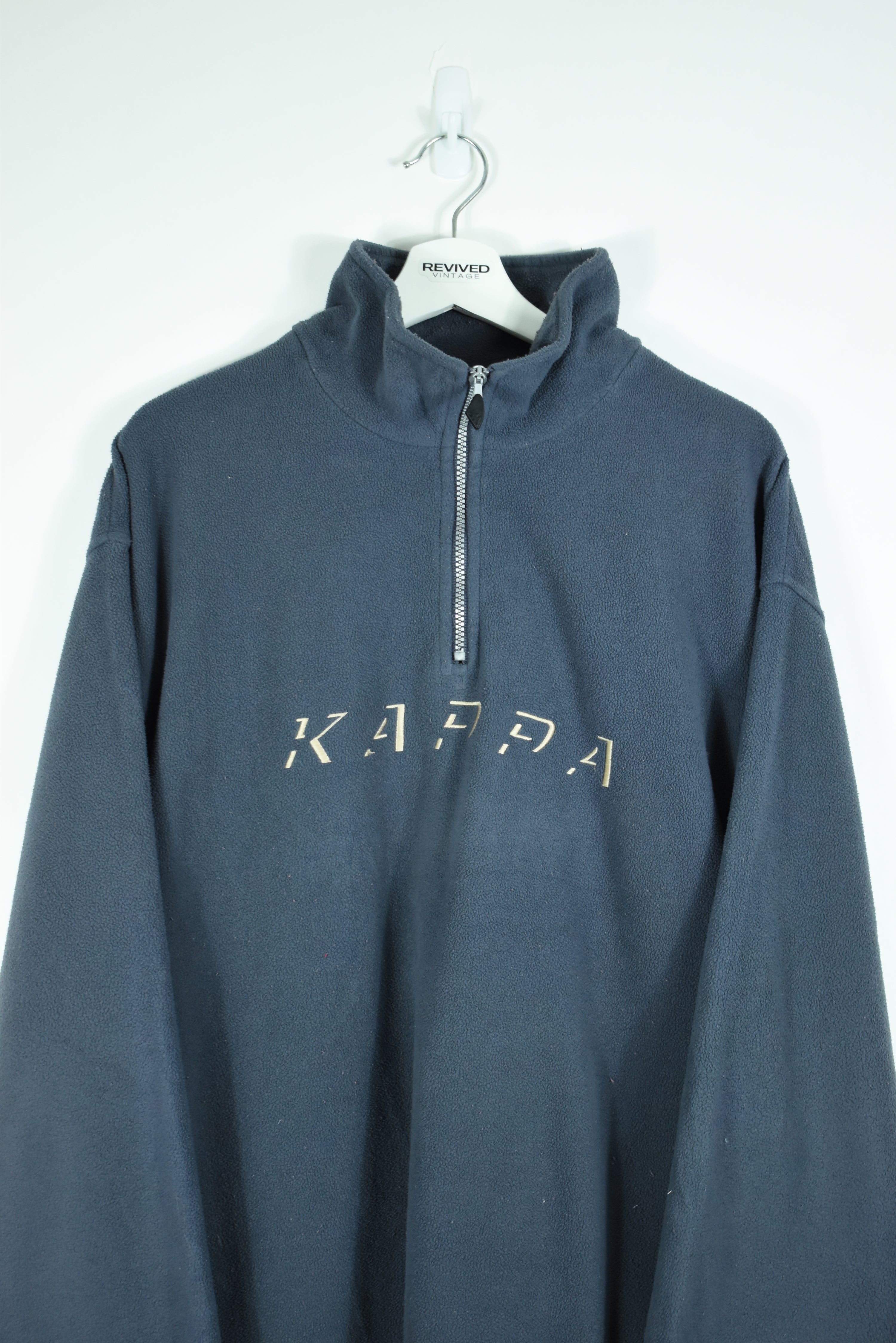 Vintage Kappa Embroidery Fleece 1/4 Zip Xlarge