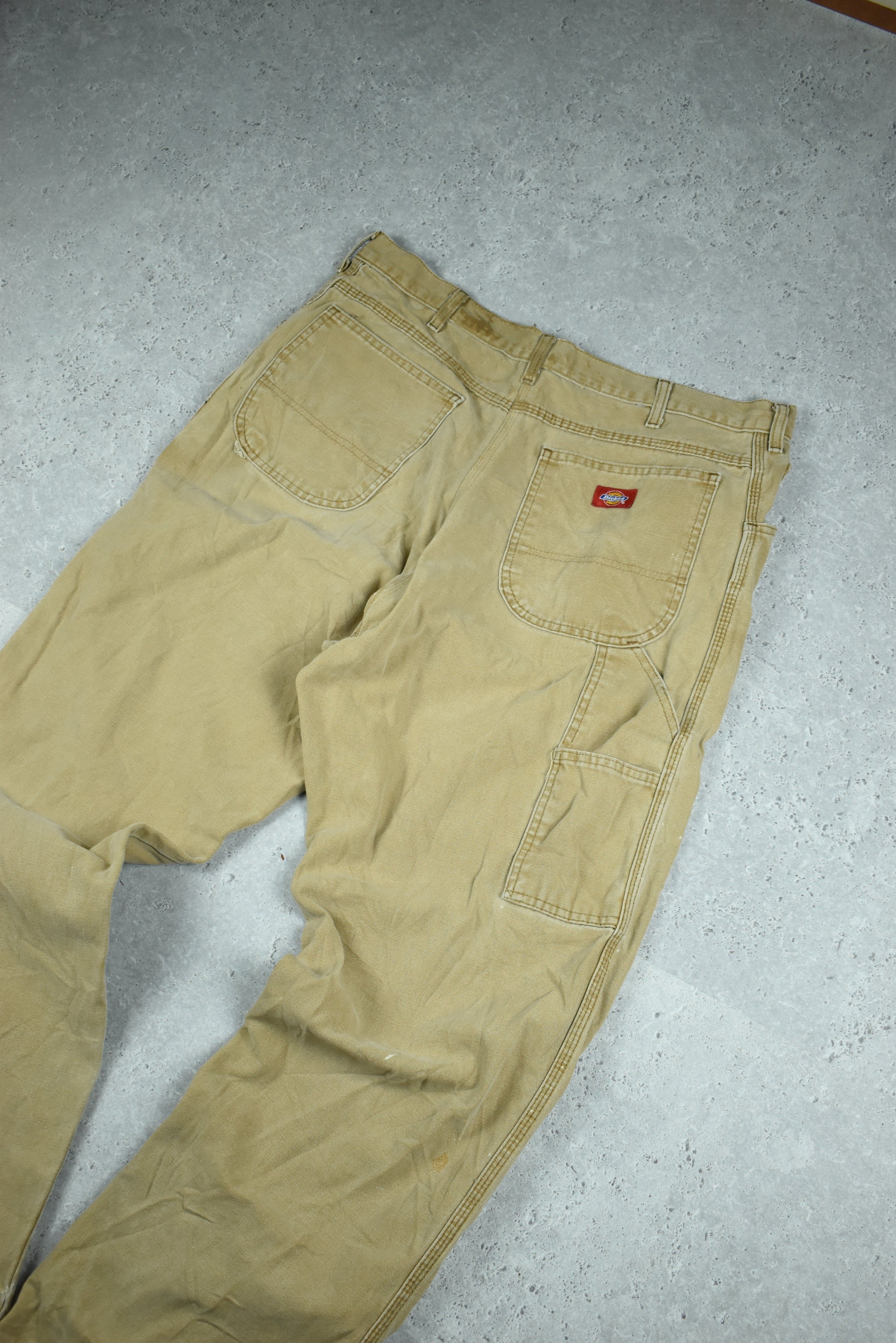 Vintage Dickies Relaxed Fit Workwear Cargos Brown 36x34