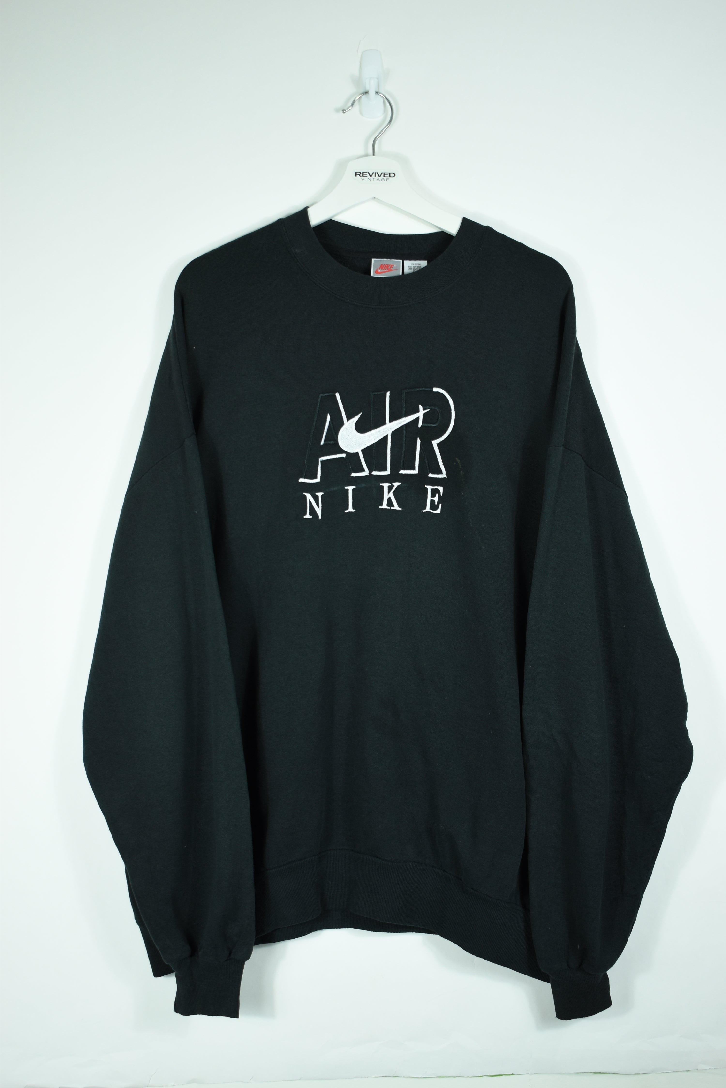 Vintage Nike Air Black Embroidery Bootleg Sweatshirt Xlarge