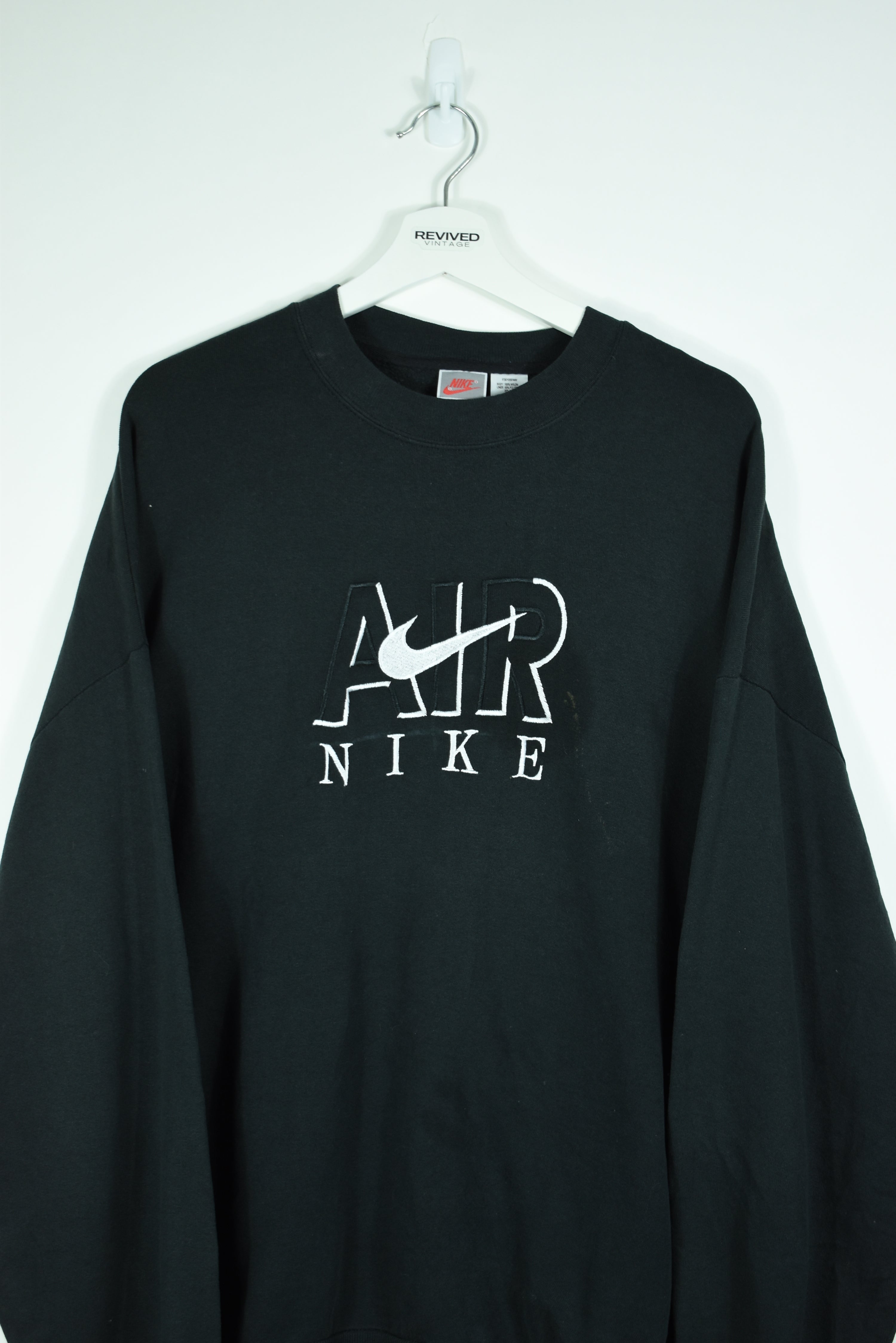 Vintage Nike Air Black Embroidery Bootleg Sweatshirt Xlarge