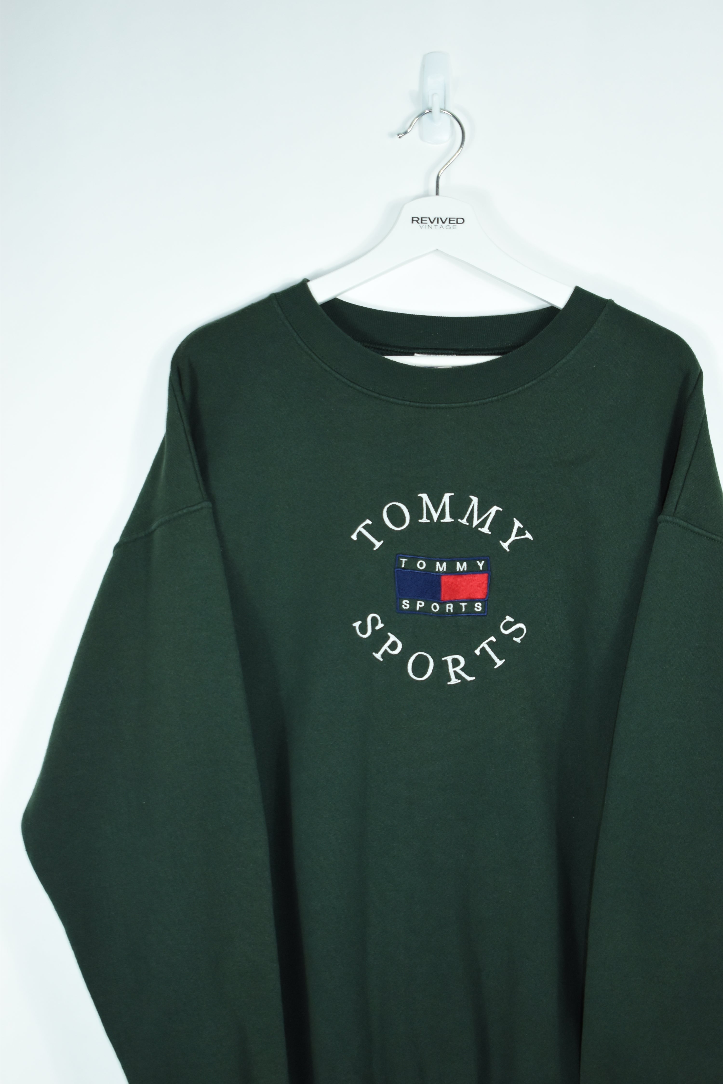 Vintage Tommy Hilfiger Embroidery Sweatshirt XLARGE