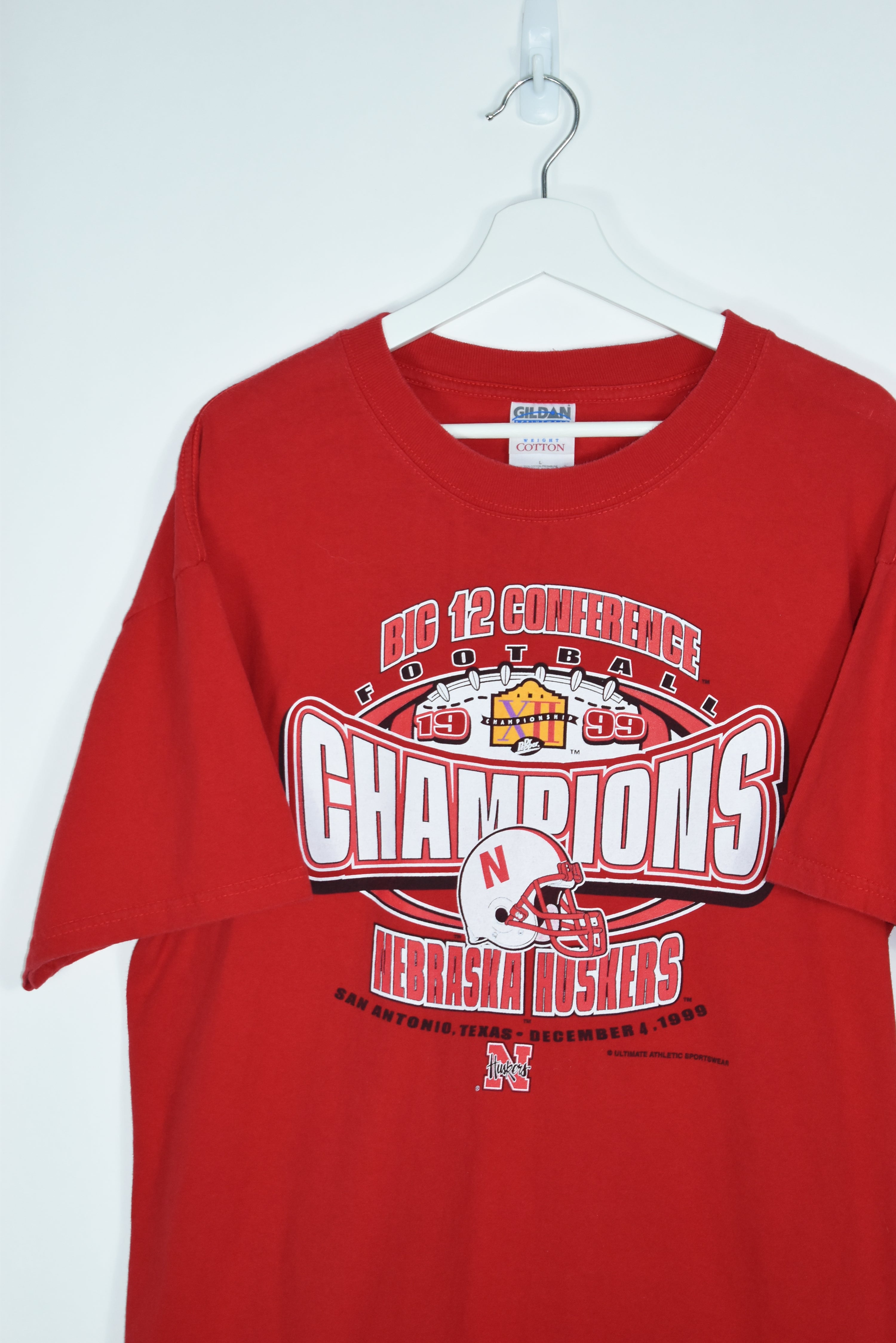 Vintage Nebraska Huskees 1999 Champions T Shirt Large(Baggy)