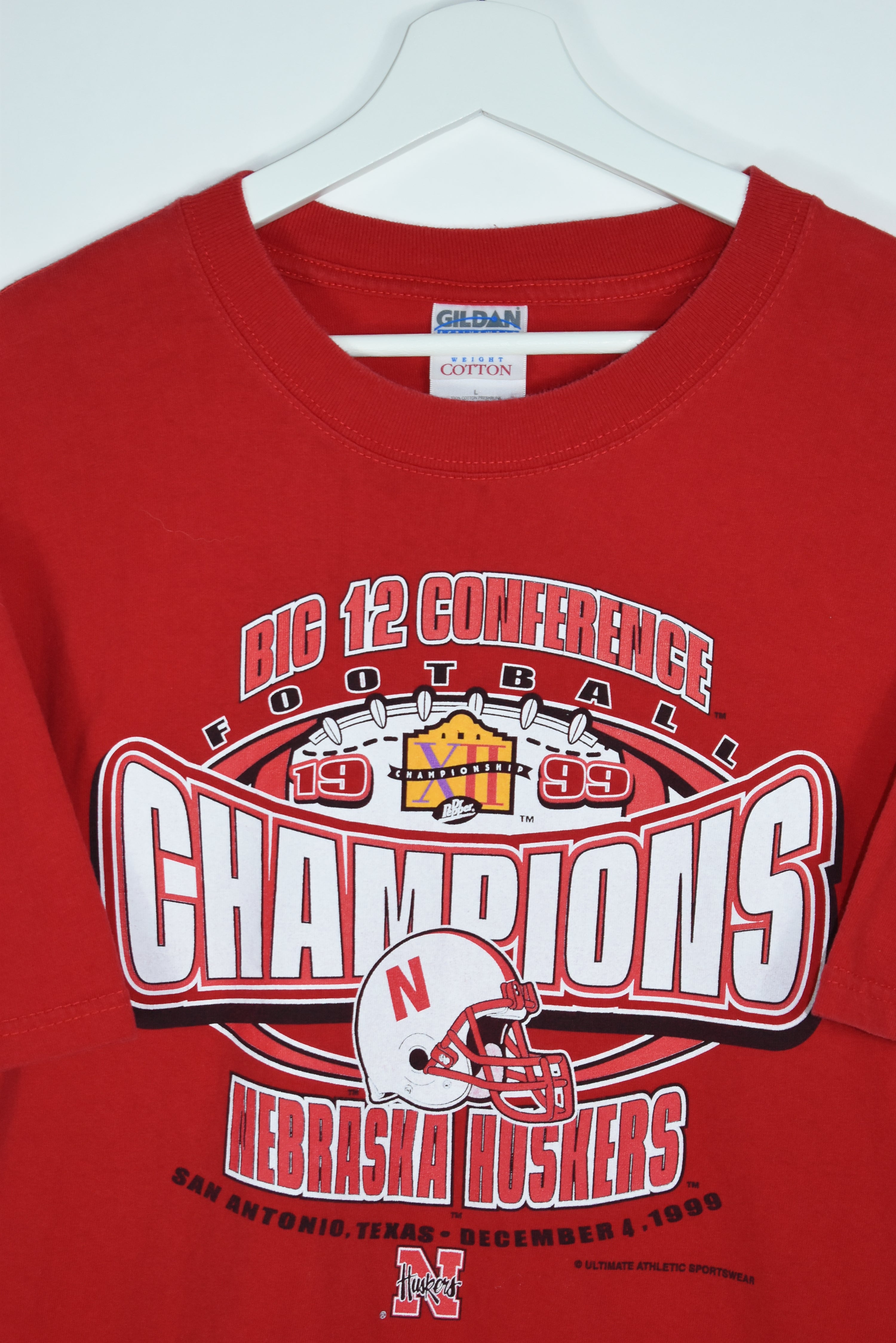 Vintage Nebraska Huskees 1999 Champions T Shirt Large(Baggy)