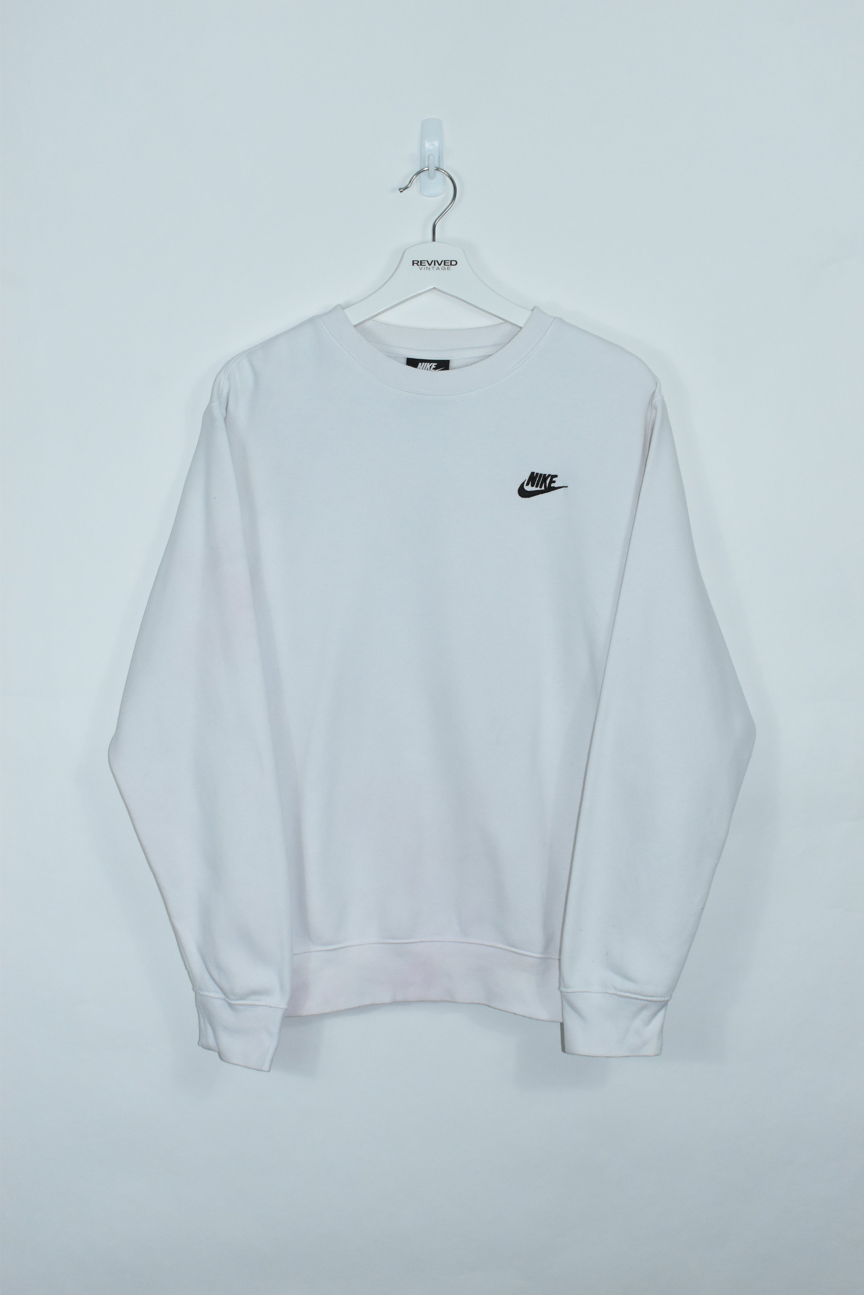 Vintage Nike  White Small Logo Embroidery Sweatshirt Small / Medium