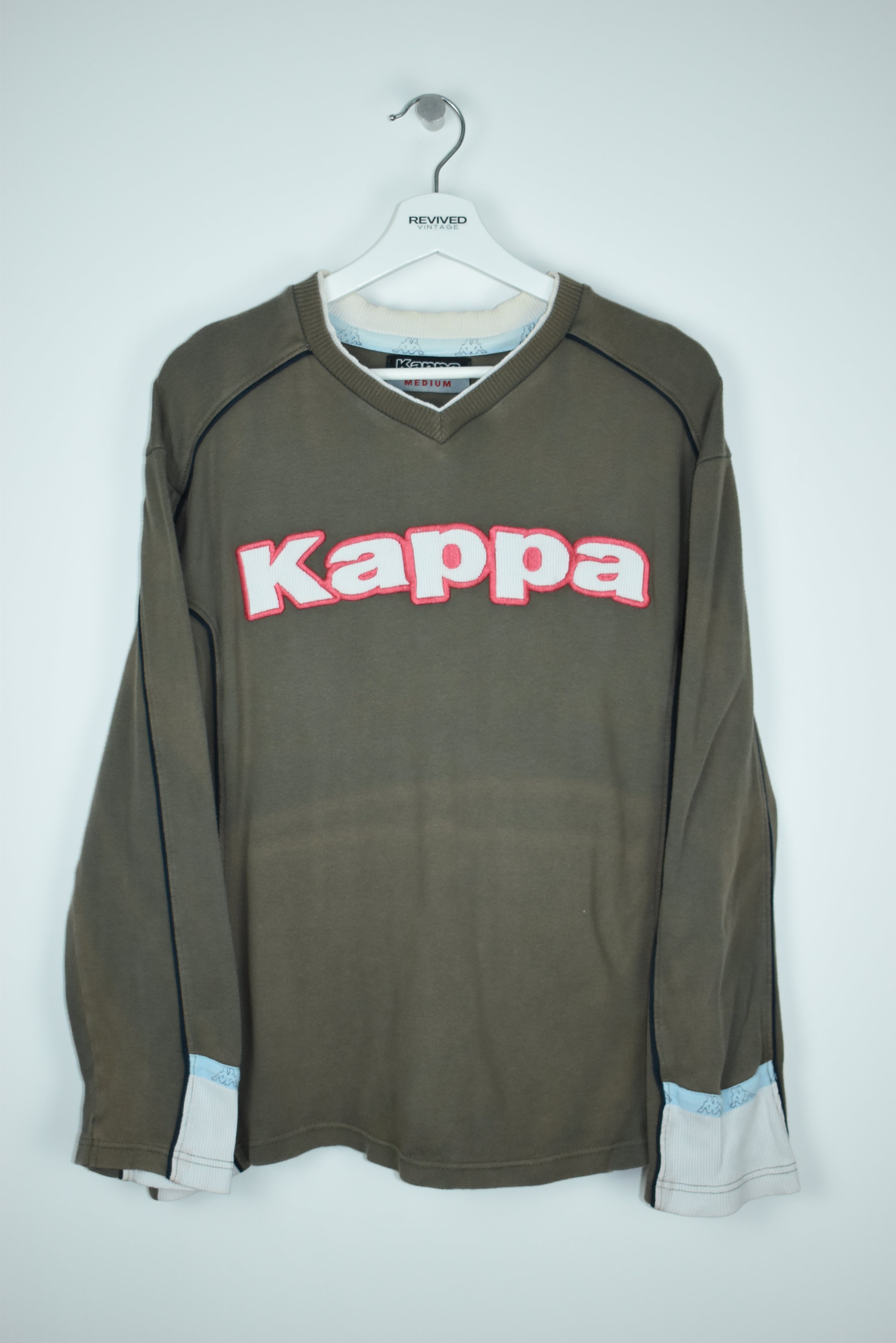 Vintage Kappa Embroidery Spellout Sweatshirt Medium